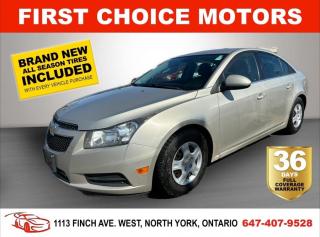 Welcome to First Choice Motors, the largest car dealership in Toronto of pre-owned cars, SUVs, and vans priced between $5000-$15,000. With an impressive inventory of over 300 vehicles in stock, we are dedicated to providing our customers with a vast selection of affordable and reliable options. <br><br>Were thrilled to offer a used 2014 Chevrolet Cruze LT, gold color with 213,000km (STK#7057) This vehicle was $6990 NOW ON SALE FOR $5990. It is equipped with the following features:<br>- Automatic Transmission<br>- Bluetooth<br>- Power windows<br>- Power locks<br>- Power mirrors<br>- Air Conditioning<br><br>At First Choice Motors, we believe in providing quality vehicles that our customers can depend on. All our vehicles come with a 36-day FULL COVERAGE warranty. We also offer additional warranty options up to 5 years for our customers who want extra peace of mind.<br><br>Furthermore, all our vehicles are sold fully certified with brand new brakes rotors and pads, a fresh oil change, and brand new set of all-season tires installed & balanced. You can be confident that this car is in excellent condition and ready to hit the road.<br><br>At First Choice Motors, we believe that everyone deserves a chance to own a reliable and affordable vehicle. Thats why we offer financing options with low interest rates starting at 7.9% O.A.C. Were proud to approve all customers, including those with bad credit, no credit, students, and even 9 socials. Our finance team is dedicated to finding the best financing option for you and making the car buying process as smooth and stress-free as possible.<br><br>Our dealership is open 7 days a week to provide you with the best customer service possible. We carry the largest selection of used vehicles for sale under $9990 in all of Ontario. We stock over 300 cars, mostly Hyundai, Chevrolet, Mazda, Honda, Volkswagen, Toyota, Ford, Dodge, Kia, Mitsubishi, Acura, Lexus, and more. With our ongoing sale, you can find your dream car at a price you can afford. Come visit us today and experience why we are the best choice for your next used car purchase!<br><br>All prices exclude a $10 OMVIC fee, license plates & registration  and ONTARIO HST (13%)