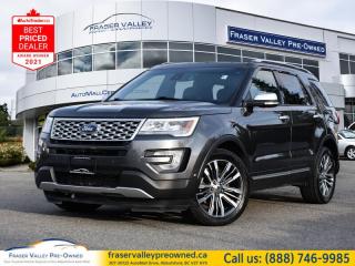 Used 2017 Ford Explorer Platinum  7-Pass, Fully Loaded, One Owner for sale in Abbotsford, BC