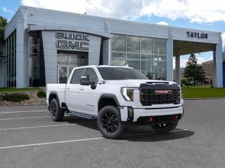 <b>Leather Seats,  Cooled Seats,  Off-Road Suspension,  Power Pedals,  Apple CarPlay!</b><br> <br>   This immensely capable 2024 GMC 2500HD has everything youre looking for in a heavy-duty truck. <br> <br>This 2024 GMC 2500HD is highly configurable work truck that can haul a colossal amount of weight thanks to its potent drivetrain. This truck also offers amazing interior features that nestle occupants in comfort and luxury, with a great selection of tech features. For heavy-duty activities and even long-haul trips, the 2500HD is all the truck youll ever need.<br> <br> This interstellar wh sought after diesel Crew Cab 4X4 pickup   has an automatic transmission and is powered by a  470HP 6.6L 8 Cylinder Engine.<br> <br> Our Sierra 2500HDs trim level is AT4. Get ready to shred with this Sierra HD AT4, complete with an off-road suspension package, skid plates, hill descent control, red recovery hooks, a spray on bedliner and a blacked-out front grille. This sweet truck also comes with leather cooled seats, power adjustable pedals with memory settings, a heavy-duty locking rear differential, signature LED lighting, a larger 8 inch touchscreen premium infotainment system with wireless Apple CarPlay, Android Auto and 4G LTE capability, stylish aluminum wheels, remote keyless entry and a remote engine start, a CornerStep rear bumper and cargo tie downs hooks with LED box lighting. Additionally, this truck also comes with a useful rear vision camera with hitch guidance, a leather wrapped steering wheel with audio controls, and a ProGrade trailering system with an integrated brake controller. This vehicle has been upgraded with the following features: Leather Seats,  Cooled Seats,  Off-road Suspension,  Power Pedals,  Apple Carplay,  Android Auto,  Led Lights. <br><br> <br>To apply right now for financing use this link : <a href=https://www.taylorautomall.com/finance/apply-for-financing/ target=_blank>https://www.taylorautomall.com/finance/apply-for-financing/</a><br><br> <br/>    5.49% financing for 84 months. <br> Buy this vehicle now for the lowest bi-weekly payment of <b>$750.78</b> with $0 down for 84 months @ 5.49% APR O.A.C. ( Plus applicable taxes -  Plus applicable fees   / Total Obligation of $136641  ).  Incentives expire 2024-05-31.  See dealer for details. <br> <br> <br>LEASING:<br><br>Estimated Lease Payment: $770 bi-weekly <br>Payment based on 9.5% lease financing for 48 months with $0 down payment on approved credit. Total obligation $80,096. Mileage allowance of 20,000 KM/year. Offer expires 2024-05-31.<br><br><br><br> Come by and check out our fleet of 80+ used cars and trucks and 150+ new cars and trucks for sale in Kingston.  o~o