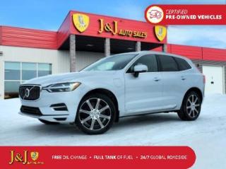 Awards:<br>  * ALG Canada Residual Value Awards Silver 2019 Volvo XC60 Hybrid T8 Inscription AWD Automatic with Geartronic I4 <br><br>Welcome to our dealership, where we cater to every car shoppers needs with our diverse range of vehicles. Whether youre seeking peace of mind with our meticulously inspected and Certified Pre-Owned vehicles, looking for great value with our carefully selected Value Line options, or are a hands-on enthusiast ready to tackle a project with our As-Is mechanic specials, weve got something for everyone. At our dealership, quality, affordability, and variety come together to ensure that every customer drives away satisfied. Experience the difference and find your perfect match with us today.<br><br>XC60 Hybrid T8 Inscription.<br><br>Certified. J&J Certified Details: * Vigorous Inspection * Global Roadside Assistance available 24/7, 365 days a year - 3 months * Get As Low As 7.99% APR Financing OAC * CARFAX Vehicle History Report. * Complimentary 3-Month SiriusXM Select+ Trial Subscription * Full tank of fuel * One free oil change (only redeemable here)<br><br>Reviews:<br>  * Owners tend to appreciate the XC60s powerful stereo and lighting systems, long-distance, all-weather comfort, and easy-to-learn safety systems. Wintertime performance is highly rated with proper tires, and many owners appreciate the clean and understated look to the XC60s minimally distracting interior. Source: autoTRADER.ca