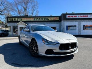 <p> </p><p>Experience luxury and power with our 2015 Maserati Ghibli S Q4, boasting only 87875 kilometers! This sleek and sophisticated beauty combines Italian craftsmanship with exhilarating performance, featuring a potent engine and cutting-edge technology. Dont miss your chance to own a timeless piece of automotive excellence. Contact us today to schedule your test drive and elevate your driving experience to new heights.</p><p>Finance Disclaimer: Finance pricing on this website is for website display purpose only. Please contact our office to confirm final pricing. Although the intention is to capture current prices as of the date of publication, pricing is subject to change without notice, and may not be accurate or completely current. While every reasonable effort is made to ensure the accuracy of this data, we are not responsible for any errors or omissions contained on these pages. Please verify any information in question with a dealership sales representative. Information provided at this site does not constitute a guarantee of available prices or financing rate. See dealer for actual prices, payment, and complete details. <br /><br />We invite you to see this vehicle at Presleys Auto Showcase on Carling Avenue just west of Island Park Drive. Call us today to book a test drive.TAXES AND LICENSE FEES ARE EXTRA.Ask us about our NO CHARGE limited Powertrain Warranty. This is for a limited time only. **Some conditions do apply.This vehicle will come with an Ontario Safety or Quebec Inspection.If you are looking to finance a car, Presleys Auto Showcase is your Ottawa, Ontario source for speedy online credit approval at the best car financing rates possible. Presleys Auto Showcase can pre-approve your car loan, even if your good credit rating has been compromised because of bad credit, low credit score, bankruptcy, repossession, collections or late payments. We also specialize in fast car loans for those who are retired, self employed, divorced, new immigrants or students. Let the knowledgeable and helpful auto loan specialists at Presleys Auto Showcase give you the personal touch.</p>