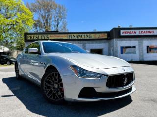 <p> </p><p>Experience luxury and power with our 2015 Maserati Ghibli S Q4, boasting only 87875 kilometers! This sleek and sophisticated beauty combines Italian craftsmanship with exhilarating performance, featuring a potent engine and cutting-edge technology. Dont miss your chance to own a timeless piece of automotive excellence. Contact us today to schedule your test drive and elevate your driving experience to new heights.</p><p>Finance Disclaimer: Finance pricing on this website is for website display purpose only. Please contact our office to confirm final pricing. Although the intention is to capture current prices as of the date of publication, pricing is subject to change without notice, and may not be accurate or completely current. While every reasonable effort is made to ensure the accuracy of this data, we are not responsible for any errors or omissions contained on these pages. Please verify any information in question with a dealership sales representative. Information provided at this site does not constitute a guarantee of available prices or financing rate. See dealer for actual prices, payment, and complete details. <br /><br />We invite you to see this vehicle at Presleys Auto Showcase on Carling Avenue just west of Island Park Drive. Call us today to book a test drive.TAXES AND LICENSE FEES ARE EXTRA.Ask us about our NO CHARGE limited Powertrain Warranty. This is for a limited time only. **Some conditions do apply.This vehicle will come with an Ontario Safety or Quebec Inspection.If you are looking to finance a car, Presleys Auto Showcase is your Ottawa, Ontario source for speedy online credit approval at the best car financing rates possible. Presleys Auto Showcase can pre-approve your car loan, even if your good credit rating has been compromised because of bad credit, low credit score, bankruptcy, repossession, collections or late payments. We also specialize in fast car loans for those who are retired, self employed, divorced, new immigrants or students. Let the knowledgeable and helpful auto loan specialists at Presleys Auto Showcase give you the personal touch.</p>