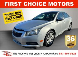 Welcome to First Choice Motors, the largest car dealership in Toronto of pre-owned cars, SUVs, and vans priced between $5000-$15,000. With an impressive inventory of over 300 vehicles in stock, we are dedicated to providing our customers with a vast selection of affordable and reliable options. <br><br>Were thrilled to offer a used 2013 Chevrolet Cruze LT, silver color with 156,000km (STK#7062) This vehicle was $8990 NOW ON SALE FOR $7990. It is equipped with the following features:<br>- Automatic Transmission<br>- Bluetooth<br>- Power windows<br>- Power locks<br>- Power mirrors<br>- Air Conditioning<br><br>At First Choice Motors, we believe in providing quality vehicles that our customers can depend on. All our vehicles come with a 36-day FULL COVERAGE warranty. We also offer additional warranty options up to 5 years for our customers who want extra peace of mind.<br><br>Furthermore, all our vehicles are sold fully certified with brand new brakes rotors and pads, a fresh oil change, and brand new set of all-season tires installed & balanced. You can be confident that this car is in excellent condition and ready to hit the road.<br><br>At First Choice Motors, we believe that everyone deserves a chance to own a reliable and affordable vehicle. Thats why we offer financing options with low interest rates starting at 7.9% O.A.C. Were proud to approve all customers, including those with bad credit, no credit, students, and even 9 socials. Our finance team is dedicated to finding the best financing option for you and making the car buying process as smooth and stress-free as possible.<br><br>Our dealership is open 7 days a week to provide you with the best customer service possible. We carry the largest selection of used vehicles for sale under $9990 in all of Ontario. We stock over 300 cars, mostly Hyundai, Chevrolet, Mazda, Honda, Volkswagen, Toyota, Ford, Dodge, Kia, Mitsubishi, Acura, Lexus, and more. With our ongoing sale, you can find your dream car at a price you can afford. Come visit us today and experience why we are the best choice for your next used car purchase!<br><br>All prices exclude a $10 OMVIC fee, license plates & registration  and ONTARIO HST (13%)