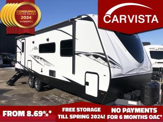 FREE STORAGE TILL SPRING 2024! Come see why Carvista has been the Consumer Choice Award Winner for 4 consecutive years! 2021-2024! Dont play the waiting game, our units are instock, no pre-order necessary!!                                          
  WAS $59431 MSRP NEW, SAVE THOUSANDS FROM NEW!
Specs:
2022 Forest River Alta 2600KRB Travel Trailer Camper
26’ unit – 30.42’ overall
Fiberglass body material
6161 lbs  dry weight
9460 lbs GVWR
3299 lbs Cargo weight
660 lbs hitch weight
21’ Power awning with LED lighting
Max Sleeping Count – 6
1 king bed
1 convertible sofa bed
1 convertible dinete
1 slide out
15000 BTU AC
35000 BTU Heater
6 gallon gas/electric hot water heater

Stunning 2022 Alta 2600KRB - Elevate Your Adventures! 

Are you ready to embark on unforgettable journeys in style and comfort? Look no further than this meticulously crafted 2022 Alta 2600KRB travel trailer! Designed to exceed your expectations and equipped with premium features, this luxurious home on wheels promises to elevate every aspect of your camping experience.

 Exterior Features:

Sleek and aerodynamic design for improved fuel efficiency and easy towing.
Durable aluminum frame construction ensures longevity and stability on the road.
Electric tongue jack for effortless hitching and leveling.
Oversized pass-through storage compartments provide ample space for all your gear and essentials.
Power awning with LED lighting creates the perfect outdoor living space for relaxation and entertainment.
Outdoor kitchen equipped with a refrigerator, sink, and cooktop, perfect for alfresco dining and cooking up delicious meals under the stars.

 Interior Amenities:

Spacious and inviting living area with plush seating, perfect for lounging or hosting guests.
Deluxe entertainment center featuring a large tv area,, Bluetooth sound system, and integrated speakers for immersive movie nights and music enjoyment.
Gourmet kitchen with solid surface countertops, stainless steel appliances, including a residential-sized refrigerator, microwave, and oven, as well as a spacious pantry for storing all your culinary essentials.
Elegant dining area with a freestanding dinette, ideal for enjoying home-cooked meals with family and friends.
Luxurious master bedroom suite with a comfortable queen-sized bed, premium mattress, and ample storage space for clothing and personal belongings.
Full bathroom with a spacious shower, porcelain toilet, and vanity sink, providing the comforts of home while on the road.

Additional Features:

Climate control system with ducted air conditioning and furnace, ensuring year-round comfort in any weather conditions.
Solar prep and pre-wired for a backup camera, offering added convenience and versatility for off-grid adventures and safe maneuvering.
Upgraded insulation package for enhanced energy efficiency and noise reduction.
Optional power stabilizer jacks and wireless remote control for easy setup and stabilization at your campsite.
Integrated USB charging ports throughout the interior, keeping your devices powered up and ready for use.
Optional Wi-Fi and satellite TV prep for staying connected and entertained while on the go.
Dont miss out on the opportunity to own this impeccable 2022 Alta 2600KRB travel trailer! Whether youre planning weekend getaways or extended road trips, this exceptional RV is ready to make your travel dreams a reality. Contact us today to schedule a viewing and start your next adventure in style!

Come see why Carvista has been the Consumer Choice Award Winner for 4 consecutive years! 2021, 2022, 2023 AND 2024! Dont play the waiting game, our units are instock, no pre-order necessary!! See for yourself why Carvista has won this prestigious award and continues to serve its community. Carvista Approved! Our RVista package includes a complete inspection of your camper that includes general testing of the camper systems! We pride ourselves in providing the highest quality trailers possible, and include a rigorous detail to ensure you get the cleanest trailer around.
Prices and payments exclude GST OR PST 
Carvista Inc. Dealer Permit # 1211
Category: Used Camper
Units may not be exactly as shown, please verify all details with a sales person.