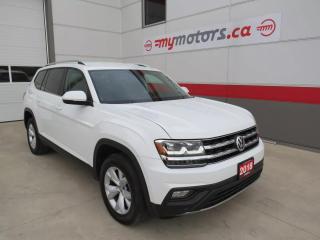 Used 2018 Volkswagen Atlas Comfortline (**7 SEATER**ALLOY WHEELS** FOG LIGHTS**LEATHER** POWER DRIVERS SEAT**AUTO HEADLIGHTS**BACKUP CAMERA**HEATED SEATS** HEATED STEERING WHEEL**AUTO START/STOP**DUAL CLIMATE CONTROL**REMOTE START**) for sale in Tillsonburg, ON