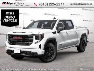 <br> <br>  This 2024 Sierra 1500 is engineered for ultra-premium comfort, offering high-tech upgrades, beautiful styling, authentic materials and thoughtfully crafted details. <br> <br>This 2024 GMC Sierra 1500 stands out in the midsize pickup truck segment, with bold proportions that create a commanding stance on and off road. Next level comfort and technology is paired with its outstanding performance and capability. Inside, the Sierra 1500 supports you through rough terrain with expertly designed seats and robust suspension. This amazing 2024 Sierra 1500 is ready for whatever.<br> <br> This summit white Crew Cab 4X4 pickup   has an automatic transmission and is powered by a  355HP 5.3L 8 Cylinder Engine.<br> <br> Our Sierra 1500s trim level is Elevation. Upgrading to this GMC Sierra 1500 Elevation is a great choice as it comes loaded with a monochromatic exterior featuring a black gloss grille and unique aluminum wheels, a massive 13.4 inch touchscreen display with wireless Apple CarPlay and Android Auto, wireless streaming audio, SiriusXM, plus a 4G LTE hotspot. Additionally, this pickup truck also features IntelliBeam LED headlights, remote engine start, forward collision warning and lane keep assist, a trailer-tow package, LED cargo area lighting, teen driver technology plus so much more! This vehicle has been upgraded with the following features: Running Boards, Max Trailering Package.  This is a demonstrator vehicle driven by a member of our staff, so we can offer a great deal on it.<br><br> <br>To apply right now for financing use this link : <a href=https://creditonline.dealertrack.ca/Web/Default.aspx?Token=b35bf617-8dfe-4a3a-b6ae-b4e858efb71d&Lang=en target=_blank>https://creditonline.dealertrack.ca/Web/Default.aspx?Token=b35bf617-8dfe-4a3a-b6ae-b4e858efb71d&Lang=en</a><br><br> <br/>    0% financing for 60 months. 2.49% financing for 84 months.  Incentives expire 2024-05-31.  See dealer for details. <br> <br><br> Come by and check out our fleet of 40+ used cars and trucks and 150+ new cars and trucks for sale in Ottawa.  o~o