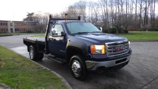 2011 GMC Sierra 3500HD Flat Deck  2WD Diesel, 6.0L V8 OHV 16V FFV Gas engine, 8 cylinder, 2 door, automatic, RWD, cruise control, backup camera, air conditioning, AM/FM radio, blue exterior, grey interior, cloth. $25,910.00 plus $375 processing fee, $26,285.00 total payment obligation before taxes.  Listing report, warranty, contract commitment cancellation fee, financing available on approved credit (some limitations and exceptions may apply). All above specifications and information is considered to be accurate but is not guaranteed and no opinion or advice is given as to whether this item should be purchased. We do not allow test drives due to theft, fraud and acts of vandalism. Instead we provide the following benefits: Complimentary Warranty (with options to extend), Limited Money Back Satisfaction Guarantee on Fully Completed Contracts, Contract Commitment Cancellation, and an Open-Ended Sell-Back Option. Ask seller for details or call 604-522-REPO(7376) to confirm listing availability.