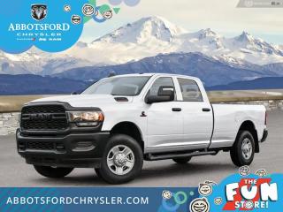 <br> <br>  This Ram 3500 HD is class-leader in the heavy-duty truck segment thanks to its refined interior, forgiving ride, and tremendous towing and hauling capabilities. <br> <br>Endlessly capable, this 2024 Ram 3500HD pulls out all the stops, and has the towing capacity that sets it apart from the competition. On top of its proven Ram toughness, this Ram 3500HD has an ultra-quiet cabin full of amazing tech features that help make your workday more enjoyable. Whether youre in the commercial sector or looking for serious recreational towing rig, this impressive 3500HD is ready for anything that you are.<br> <br> This bright white sought after diesel Crew Cab 4X4 pickup   has a 6 speed automatic transmission and is powered by a Cummins 400HP 6.7L Straight 6 Cylinder Engine.<br> <br> Our 3500s trim level is Tradesman. This Ram 3500 Tradesman is ready for whatever you throw at it, with a great selection of standard features such as extremely capable class V towing equipment including a hitch, wiring harness and trailer sway control, heavy-duty suspension, cargo box lighting, and a locking tailgate. Additional features include heated and power adjustable side mirrors, UCconnect 3, push button start, cruise control, air conditioning, vinyl floor lining, and a rearview camera. This vehicle has been upgraded with the following features: 6.7 Cummins Ho Turbo Diesel, Parksense Rear Park Assist, Clearance Lamps, Power Mirrors, Chrome Appearance Group. <br><br> View the original window sticker for this vehicle with this url <b><a href=http://www.chrysler.com/hostd/windowsticker/getWindowStickerPdf.do?vin=3C63R3GL5RG221887 target=_blank>http://www.chrysler.com/hostd/windowsticker/getWindowStickerPdf.do?vin=3C63R3GL5RG221887</a></b>.<br> <br/> Total  cash rebate of $9450 is reflected in the price. Credit includes $9,450 Consumer Cash Discount.  6.49% financing for 96 months. <br> Buy this vehicle now for the lowest weekly payment of <b>$285.84</b> with $0 down for 96 months @ 6.49% APR O.A.C. ( taxes included, Plus applicable fees   ).  Incentives expire 2024-07-02.  See dealer for details. <br> <br>Abbotsford Chrysler, Dodge, Jeep, Ram LTD joined the family-owned Trotman Auto Group LTD in 2010. We are a BBB accredited pre-owned auto dealership.<br><br>Come take this vehicle for a test drive today and see for yourself why we are the dealership with the #1 customer satisfaction in the Fraser Valley.<br><br>Serving the Fraser Valley and our friends in Surrey, Langley and surrounding Lower Mainland areas. Abbotsford Chrysler, Dodge, Jeep, Ram LTD carry premium used cars, competitively priced for todays market. If you don not find what you are looking for in our inventory, just ask, and we will do our best to fulfill your needs. Drive down to the Abbotsford Auto Mall or view our inventory at https://www.abbotsfordchrysler.com/used/.<br><br>*All Sales are subject to Taxes and Fees. The second key, floor mats, and owners manual may not be available on all pre-owned vehicles.Documentation Fee $699.00, Fuel Surcharge: $179.00 (electric vehicles excluded), Finance Placement Fee: $500.00 (if applicable)<br> Come by and check out our fleet of 80+ used cars and trucks and 120+ new cars and trucks for sale in Abbotsford.  o~o
