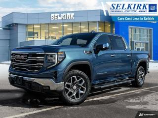 <b>Leather Seats,  Aluminum Wheels,  Remote Start,  Apple CarPlay,  Android Auto!</b><br> <br> <br> <br>  With a bold profile and distinctive stance, this 2024 Sierra turns heads and makes a statement on the jobsite, out in town or wherever life leads you. <br> <br>This 2024 GMC Sierra 1500 stands out in the midsize pickup truck segment, with bold proportions that create a commanding stance on and off road. Next level comfort and technology is paired with its outstanding performance and capability. Inside, the Sierra 1500 supports you through rough terrain with expertly designed seats and robust suspension. This amazing 2024 Sierra 1500 is ready for whatever.<br> <br> This downpour metallic Crew Cab 4X4 pickup   has a 10 speed automatic transmission and is powered by a  355HP 5.3L 8 Cylinder Engine.<br> <br> Our Sierra 1500s trim level is SLT. This luxurious GMC Sierra 1500 SLT comes very well equipped with perforated leather seats, unique aluminum wheels, chrome exterior accents and a massive 13.4 inch touchscreen display with wireless Apple CarPlay and Android Auto, wireless streaming audio, SiriusXM, plus a 4G LTE hotspot. Additionally, this amazing pickup truck also features IntelliBeam LED headlights, remote engine start, forward collision warning and lane keep assist, a trailer-tow package with hitch guidance, LED cargo area lighting, teen driver technology, a HD rear vision camera plus so much more! This vehicle has been upgraded with the following features: Leather Seats,  Aluminum Wheels,  Remote Start,  Apple Carplay,  Android Auto,  Streaming Audio,  Teen Driver. <br><br> <br>To apply right now for financing use this link : <a href=https://www.selkirkchevrolet.com/pre-qualify-for-financing/ target=_blank>https://www.selkirkchevrolet.com/pre-qualify-for-financing/</a><br><br> <br/> Weve discounted this vehicle $3364. Total  cash rebate of $6500 is reflected in the price. Credit includes $6,500 Non Stackable Delivery Allowance  Incentives expire 2024-04-30.  See dealer for details. <br> <br>Selkirk Chevrolet Buick GMC Ltd carries an impressive selection of new and pre-owned cars, crossovers and SUVs. No matter what vehicle you might have in mind, weve got the perfect fit for you. If youre looking to lease your next vehicle or finance it, we have competitive specials for you. We also have an extensive collection of quality pre-owned and certified vehicles at affordable prices. Winnipeg GMC, Chevrolet and Buick shoppers can visit us in Selkirk for all their automotive needs today! We are located at 1010 MANITOBA AVE SELKIRK, MB R1A 3T7 or via phone at 204-482-1010.<br> Come by and check out our fleet of 80+ used cars and trucks and 210+ new cars and trucks for sale in Selkirk.  o~o