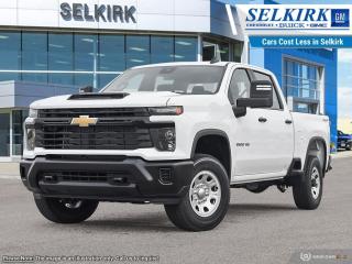 <b>Apple CarPlay,  Android Auto,  Cruise Control,  Rear View Camera,  Touch Screen!</b><br> <br> <br> <br>  With stout build quality and astounding towing capability, there isnt a better choice than this Silverado 2500HD for all your work-site needs. <br> <br>This 2024 Silverado 2500HD is highly configurable work truck that can haul a colossal amount of weight thanks to its potent drivetrain. This truck also offers amazing interior features that nestle occupants in comfort and luxury, with a great selection of tech features. For heavy-duty activities and even long-haul trips, the Silverado 2500HD is all the truck youll ever need.<br> <br> This summit white Crew Cab 4X4 pickup   has a 10 speed automatic transmission and is powered by a  401HP 6.6L 8 Cylinder Engine.<br> <br> Our Silverado 2500HDs trim level is Work Truck. With a name like Work Truck, you might not expect to see useful features like a heavy-duty locking rear differential, cruise control and easy-clean rubber floors. Additionally, this work truck also comes with a touchscreen display, Bluetooth streaming audio, Apple CarPlay and Android Auto, power door locks, a rear vision camera with hitch guidance, air conditioning and teen driver technology. This vehicle has been upgraded with the following features: Apple Carplay,  Android Auto,  Cruise Control,  Rear View Camera,  Touch Screen,  Teen Driver Technology,  Power Locks. <br><br> <br>To apply right now for financing use this link : <a href=https://www.selkirkchevrolet.com/pre-qualify-for-financing/ target=_blank>https://www.selkirkchevrolet.com/pre-qualify-for-financing/</a><br><br> <br/> Weve discounted this vehicle $1443.    Incentives expire 2024-04-30.  See dealer for details. <br> <br>Selkirk Chevrolet Buick GMC Ltd carries an impressive selection of new and pre-owned cars, crossovers and SUVs. No matter what vehicle you might have in mind, weve got the perfect fit for you. If youre looking to lease your next vehicle or finance it, we have competitive specials for you. We also have an extensive collection of quality pre-owned and certified vehicles at affordable prices. Winnipeg GMC, Chevrolet and Buick shoppers can visit us in Selkirk for all their automotive needs today! We are located at 1010 MANITOBA AVE SELKIRK, MB R1A 3T7 or via phone at 204-482-1010.<br> Come by and check out our fleet of 80+ used cars and trucks and 210+ new cars and trucks for sale in Selkirk.  o~o