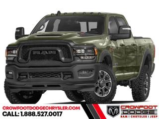 <b>Sunroof, Running Boards, 20 Aluminum Wheels, 5th Wheel Gooseneck Towing Prep Group!</b><br> <br> <br> <br>  This ultra capable Heavy Duty Ram 2500 is a muscular workhorse ready for any job you put in front of it. <br> <br>Endlessly capable, this 2024 Ram 2500HD pulls out all the stops, and has the towing capacity that sets it apart from the competition. On top of its proven Ram toughness, this Ram 2500HD has an ultra-quiet cabin full of amazing tech features that help make your workday more enjoyable. Whether youre in the commercial sector or looking for serious recreational towing rig, this impressive 2500HD is ready for anything that you are.<br> <br> This olive grn prl sought after diesel Crew Cab 4X4 pickup   has an automatic transmission and is powered by a Cummins 370HP 6.7L Straight 6 Cylinder Engine. This vehicle has been upgraded with the following features: Sunroof, Running Boards, 20 Aluminum Wheels, 5th Wheel Gooseneck Towing Prep Group. <br><br> <br>To apply right now for financing use this link : <a href=https://www.crowfootdodgechrysler.com/tools/autoverify/finance.htm target=_blank>https://www.crowfootdodgechrysler.com/tools/autoverify/finance.htm</a><br><br> <br/> Total  cash rebate of $4000 is reflected in the price. Credit includes $4,000 Consumer Cash Discount. <br> Buy this vehicle now for the lowest bi-weekly payment of <b>$642.61</b> with $0 down for 96 months @ 6.49% APR O.A.C. ( Plus GST  documentation fee    / Total Obligation of $133663  ).  Incentives expire 2024-02-29.  See dealer for details. <br> <br>We pride ourselves in consistently exceeding our customers expectations. Please dont hesitate to give us a call.<br> Come by and check out our fleet of 80+ used cars and trucks and 180+ new cars and trucks for sale in Calgary.  o~o
