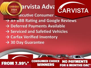 CONSECUTIVE COMSUMER CHOICE AWARD WINNERS FOR OUTSTANDING BUSINESS! LOW DEALER FINANCING RATES*, NO PAYMENTS FOR 6 MONTHS*!Receivers of the prestigious Consumer Choice Award winners in 2021, 2022, 2023 and 2024! Low rate dealer arranged financing available!
At Carvista we offer a unique buying experience, with no deceiving finance gimmicks and trades are welcome but not required!  Carvista is a family operated business that has been in business for over 25 years, and has earned a A+ BBB Accreditation and outstanding consumer accolades. Offering 175 quality pre-owned vehicles, all are certified and Carfax verified, most with remaining factory warranty and a modern facility located on Winnipegs Regent Ave strip.  We welcome you to visit us at 1201 Regent Ave W, at Carvista, and drive away in a like new vehicle for less.  In many cases we can offer no payments for 6 months! Dont let your trade or credit stop you, we accept any kind, any time. CARVISTA.CA, "Where the deals are". 
Prices and payments exclude GST OR PST
Carvista Inc. Dealer Permit # 1211, Category: Used Vehicle
 Please verify all ad details with a Carvista sales person, vehicle may not be exactly as shown.