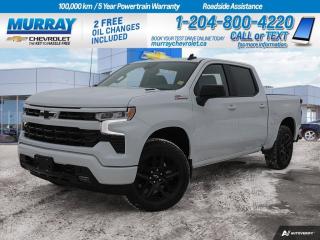 Say hello to your next adventure partner, the brand new 2024 Chevrolet Silverado 1500 RST. This Crew Cab Pickup is the perfect blend of power, style, and reliability, making it ideal for any busy family, adventurous couple or hardworking individual in Winnipeg.  Under the hood, youll find a 3.0L Turbocharged Diesel I6 engine paired with an 8-speed automatic transmission, promising an impressive performance and fuel efficiency. Whether youre towing heavy loads, driving through the city, or cruising down the highway, this Silverado is built to handle it all effortlessly.  The RST trim brings a unique level of sophistication and comfort to this Silverado. Its spacious, well-appointed interior ensures that every ride is a pleasure, whether youre heading to the office or off on a weekend getaway. Plus, with its sleek exterior and striking design, this pickup is sure to turn heads wherever you go.  At Murray Chevrolet Winnipeg, we both understand and value the importance of trust when purchasing a new vehicle. With this brand new 2024 Chevrolet Silverado 1500 RST, you can rest assured that youre investing in a high-quality, reliable vehicle thats ready to serve you for many years to come.  Why wait? Come on down to Murray Chevrolet Winnipeg today and experience the exceptional performance and comfort of this brand new 2024 Chevrolet Silverado 1500 RST firsthand. Were confident that once you get behind the wheel, youll see why so many Winnipeg drivers choose Chevrolet.  Dealer Permit #1740