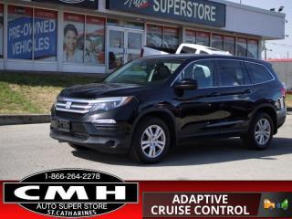 <b>ONLY 90,000 KMS !! AWD !! REAR CAMERA, LANE DEPARTURE WARNING, LANE KEEPING ASSIST, FORWARD CRASH SENSORS, ADAPTIVE CRUISE CONTROL, APPLE CARPLAY, ANDROID AUTO, HEATED SEATS, REMOTE START, TRIZONE CLIMATE CONTROL, 18-INCH ALLOY WHEELS</b><br>      This  2017 Honda Pilot is for sale today. <br> <br>A spur of the moment day trip, or a night on the town. A weekend drive to your favorite getaway, or a quick detour to satisfy that sweet tooth. Wherever your next adventure leads you, the sleek and versatile Honda Pilot will help you make the most of it. With 3 rows of seats and surprising fuel efficiency, the Pilot is up for anything. This  SUV has 90,096 kms. Its  black in colour  . It has an automatic transmission and is powered by a  280HP 3.5L V6 Cylinder Engine. <br> <br> Our Pilots trim level is LX. The LX trim makes this versatile Pilot an excellent value. It comes standard with all wheel drive, a display audio system with an 8 inch touchscreen, 3 USB ports, 7 speaker audio, Bluetooth connectivity, steering wheel audio control, heated front seats, a rearview camera, remote start, and Honda Sensing technologies which include adaptive cruise control, forward collision warning, and more.<br> <br>To apply right now for financing use this link : <a href=https://www.cmhniagara.com/financing/ target=_blank>https://www.cmhniagara.com/financing/</a><br><br> <br/><br>Trade-ins are welcome! Financing available OAC ! Price INCLUDES a valid safety certificate! Price INCLUDES a 60-day limited warranty on all vehicles except classic or vintage cars. CMH is a Full Disclosure dealer with no hidden fees. We are a family-owned and operated business for over 30 years! o~o