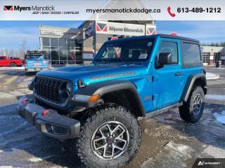 <b>Heavy Duty Suspension,  Climate Control,  Wi-Fi Hotspot,  Tow Equipment,  Fog Lamps!</b><br> <br> <br> <br>Call 613-489-1212 to speak to our friendly sales staff today, or come by the dealership!<br> <br>  Whether youre concurring a highway mountain pass or challenging off-road trail, this reliable Jeep Wrangler is ready to get you there with style. <br> <br>No matter where your next adventure takes you, this Jeep Wrangler is ready for the challenge. With advanced traction and handling capability, sophisticated safety features and ample ground clearance, the Wrangler is designed to climb up and crawl over the toughest terrain. Inside the cabin of this Wrangler offers supportive seats and comes loaded with the technology you expect while staying loyal to the style and design youve come to know and love.<br> <br> This bikini pearl SUV  has an automatic transmission and is powered by a  285HP 3.6L V6 Cylinder Engine.<br> <br> Our Wranglers trim level is Rubicon. Stepping up to this Wrangler Rubicon rewards you with incredible off-roading capability, thanks to heavy duty suspension, class II towing equipment that includes a hitch and trailer sway control, front active and rear anti-roll bars, upfitter switches, locking front and rear differentials, and skid plates for undercarriage protection. Interior features include an 8-speaker Alpine audio system, voice-activated dual zone climate control, front and rear cupholders, and a 12.3-inch infotainment system with smartphone integration and mobile internet hotspot access. Additional features include cruise control, a leatherette-wrapped steering wheel, proximity keyless entry, and even more. This vehicle has been upgraded with the following features: Heavy Duty Suspension,  Climate Control,  Wi-fi Hotspot,  Tow Equipment,  Fog Lamps,  Cruise Control,  Rear Camera. <br><br> View the original window sticker for this vehicle with this url <b><a href=http://www.chrysler.com/hostd/windowsticker/getWindowStickerPdf.do?vin=1C4PJXCG0RW239670 target=_blank>http://www.chrysler.com/hostd/windowsticker/getWindowStickerPdf.do?vin=1C4PJXCG0RW239670</a></b>.<br> <br>To apply right now for financing use this link : <a href=https://CreditOnline.dealertrack.ca/Web/Default.aspx?Token=3206df1a-492e-4453-9f18-918b5245c510&Lang=en target=_blank>https://CreditOnline.dealertrack.ca/Web/Default.aspx?Token=3206df1a-492e-4453-9f18-918b5245c510&Lang=en</a><br><br> <br/> Total  cash rebate of $3766 is reflected in the price. Credit includes up to 5% MSRP.  6.49% financing for 96 months. <br> Buy this vehicle now for the lowest weekly payment of <b>$228.05</b> with $0 down for 96 months @ 6.49% APR O.A.C. ( Plus applicable taxes -  $1199  fees included in price    ).  Incentives expire 2024-07-02.  See dealer for details. <br> <br>If youre looking for a Dodge, Ram, Jeep, and Chrysler dealership in Ottawa that always goes above and beyond for you, visit Myers Manotick Dodge today! Were more than just great cars. We provide the kind of world-class Dodge service experience near Kanata that will make you a Myers customer for life. And with fabulous perks like extended service hours, our 30-day tire price guarantee, the Myers No Charge Engine/Transmission for Life program, and complimentary shuttle service, its no wonder were a top choice for drivers everywhere. Get more with Myers!<br> Come by and check out our fleet of 40+ used cars and trucks and 100+ new cars and trucks for sale in Manotick.  o~o