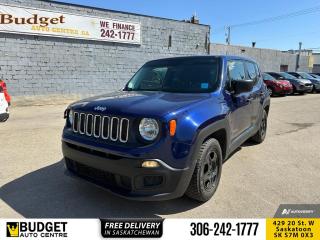 <b>Steering Wheel Audio Control,  Power Windows,  Power Doors!</b><br> <br>    Small, but mighty, the Jeep Renegade is a capable SUV thats full of surprises. This  2016 Jeep Renegade is for sale today. <br> <br>Freedom riders with fuel-saving sensibilities can have it all, thanks to the exceptional value, clever versatility, and authentic Jeep capability found in this Renegade. Live the adventurous life, conquering challenging terrain and worrisome weather with strength and style. The cabin is filled with creature comforts and advanced technology alike. This is the world of Renegade, a unique member of the Jeep brands most-awarded SUV lineup ever. This  SUV has 118,010 kms. Its  blue in colour  . It has a 6 speed manual transmission and is powered by a  160HP 1.4L 4 Cylinder Engine.  <br> <br> Our Renegades trim level is Sport. The Sport trim makes this Renegade a fantastic value. It comes standard with 60/40 split folding back seats, cloth seats, power windows, push-button start, a USB port, an audio aux jack, power door locks, steering wheel-mounted audio control, a tilt/telescoping steering column, a capless fuel filler, and more. This vehicle has been upgraded with the following features: Steering Wheel Audio Control,  Power Windows,  Power Doors. <br> To view the original window sticker for this vehicle view this <a href=http://www.chrysler.com/hostd/windowsticker/getWindowStickerPdf.do?vin=ZACCJAAW1GPC54257 target=_blank>http://www.chrysler.com/hostd/windowsticker/getWindowStickerPdf.do?vin=ZACCJAAW1GPC54257</a>. <br/><br> <br>To apply right now for financing use this link : <a href=https://www.budgetautocentre.com/used-cars-saskatoon-financing/ target=_blank>https://www.budgetautocentre.com/used-cars-saskatoon-financing/</a><br><br> <br/><br> Buy this vehicle now for the lowest bi-weekly payment of <b>$94.23</b> with $0 down for 84 months @ 5.99% APR O.A.C. ( Plus applicable taxes -  Plus applicable fees   ).  See dealer for details. <br> <br><br> Budget Auto Centre has been a trusted name in the Automotive industry for over 40 years. We have built our reputation on trust and quality service. With long standing relationships with our customers, you can trust us for advice and assistance on all your automotive needs. </br>

<br> With our Credit Repair program, and over 250+ well-priced used vehicles in stock, youll drive home happy. We are driven to ensure the best in customer satisfaction and look forward working with you. </br> o~o