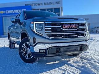 <br> <br> With a bold profile and distinctive stance, this 2024 Sierra turns heads and makes a statement on the jobsite, out in town or wherever life leads you. <br> <br>This 2024 GMC Sierra 1500 stands out in the midsize pickup truck segment, with bold proportions that create a commanding stance on and off road. Next level comfort and technology is paired with its outstanding performance and capability. Inside, the Sierra 1500 supports you through rough terrain with expertly designed seats and robust suspension. This amazing 2024 Sierra 1500 is ready for whatever.<br> <br> This sterling metallic Crew Cab 4X4 pickup has an automatic transmission and is powered by a 355HP 5.3L 8 Cylinder Engine.<br> <br> Our Sierra 1500s trim level is SLT. This luxurious GMC Sierra 1500 SLT comes very well equipped with perforated leather seats, unique aluminum wheels, chrome exterior accents and a massive 13.4 inch touchscreen display with wireless Apple CarPlay and Android Auto, wireless streaming audio, SiriusXM, plus a 4G LTE hotspot. Additionally, this amazing pickup truck also features IntelliBeam LED headlights, remote engine start, forward collision warning and lane keep assist, a trailer-tow package with hitch guidance, LED cargo area lighting, teen driver technology, a HD rear vision camera plus so much more! This vehicle has been upgraded with the following features: Off-road Suspension, Trailering Package, Heated Steering Wheel, Following Distance Indicator. <br><br> <br/><br>Contact our Sales Department today by: <br><br>Phone: 1 (306) 882-2691 <br><br>Text: 1-306-800-5376 <br><br>- Want to trade your vehicle? Make the drive and well have it professionally appraised, for FREE! <br><br>- Financing available! Onsite credit specialists on hand to serve you! <br><br>- Apply online for financing! <br><br>- Professional, courteous, and friendly staff are ready to help you get into your dream ride! <br><br>- Call today to book your test drive! <br><br>- HUGE selection of new GMC, Buick and Chevy Vehicles! <br><br>- Fully equipped service shop with GM certified technicians <br><br>- Full Service Quick Lube Bay! Drive up. Drive in. Drive out! <br><br>- Best Oil Change in Saskatchewan! <br><br>- Oil changes for all makes and models including GMC, Buick, Chevrolet, Ford, Dodge, Ram, Kia, Toyota, Hyundai, Honda, Chrysler, Jeep, Audi, BMW, and more! <br><br>- Rosetowns ONLY Quick Lube Oil Change! <br><br>- 24/7 Touchless car wash <br><br>- Fully stocked parts department featuring a large line of in-stock winter tires! <br> <br><br><br>Rosetown Mainline Motor Products, also known as Mainline Motors is the ORIGINAL King Of Trucks, featuring Chevy Silverado, GMC Sierra, Buick Enclave, Chevy Traverse, Chevy Equinox, Chevy Cruze, GMC Acadia, GMC Terrain, and pre-owned Chevy, GMC, Buick, Ford, Dodge, Ram, and more, proudly serving Saskatchewan. As part of the Mainline Automotive Group of Dealerships in Western Canada, we are also committed to servicing customers anywhere in Western Canada! We have a huge selection of cars, trucks, and crossover SUVs, so if youre looking for your next new GMC, Buick, Chevrolet or any brand on a used vehicle, dont hesitate to contact us online, give us a call at 1 (306) 882-2691 or swing by our dealership at 506 Hyw 7 W in Rosetown, Saskatchewan. We look forward to getting you rolling in your next new or used vehicle! <br> <br><br><br>* Vehicles may not be exactly as shown. Contact dealer for specific model photos. Pricing and availability subject to change. All pricing is cash price including fees. Taxes to be paid by the purchaser. While great effort is made to ensure the accuracy of the information on this site, errors do occur so please verify information with a customer service rep. This is easily done by calling us at 1 (306) 882-2691 or by visiting us at the dealership. <br><br> Come by and check out our fleet of 70+ used cars and trucks and 130+ new cars and trucks for sale in Rosetown. o~o