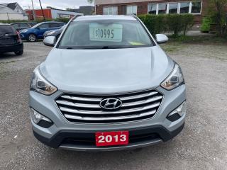 <div>2013 Hyundai Santa Fe XL silver with black interior is one owner clean carfax no accidents reported rare 7 passenger comes with power windows and locks leather interior heated seats navigation back up camera keyless entry alloys full set of winter tires on wheels assurant coast to coast 6 months 6000 km warranty looks and runs great </div>