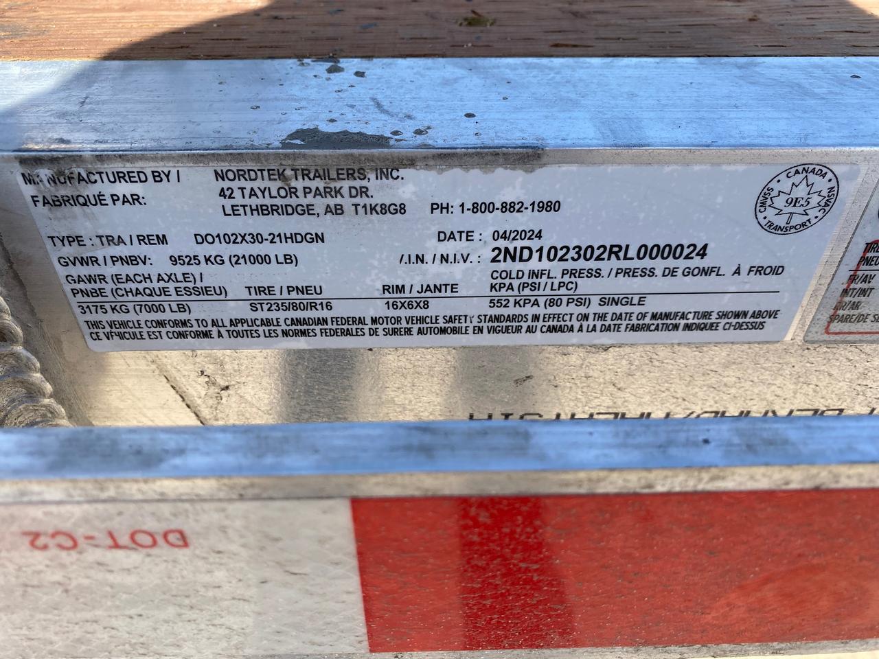 2024 Nordtek Deck Over 102" X 30' Triple Axle Deckover Photo5