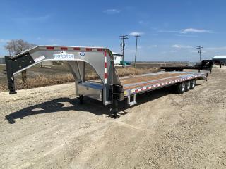 <p><strong>2024 Nordtek </strong>102 X 30 All Aluminum Gooseneck Deckover, Triple Axle, Heavy Duty, Aluminum Rims, and Matching Spare Tire, Tool Box, 5 Monster Ramps (Fold Flat with Deck when not in use). 8 bolt, 10 ply, ST235/80R16.  <br />GVWR 21,000 lbs, empty weight 4600 lb</p>