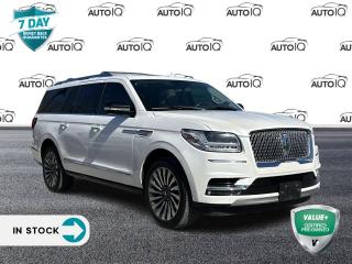 <p><strong>Platinum Metallic Tri-Coat 2019 Lincoln Navigator L Reserve</strong></p>
 <br>
4D Sport Utility V6 10-Speed Automatic 4WD <br>
<br>
Features: <br>
- 4WD, Cappuccino Leather <br>
- 1st & 2nd Rows All-Weather Floor Liners <br>
- 20 Speakers <br>
- 3.73 Axle Ratio <br>
- 30-Way Perfect Position Seating w/Active Motion <br>
- 3rd row seats: split-bench <br>
- 4-Wheel Disc Brakes <br>
- ABS brakes <br>
- Adaptive suspension <br>
- Adjustable pedals <br>
- Air Conditioning <br>
- Alloy wheels <br>
- AM/FM radio: SiriusXM <br>
- AppLink/Apple CarPlay and Android Auto <br>
- Audio memory <br>
- Auto High-beam Headlights <br>
- Auto tilt-away steering wheel <br>
- Auto-dimming door mirrors <br>
- Auto-dimming Rear-View mirror <br>
- Automatic temperature control <br>
- Block heater <br>
- Brake assist <br>
- Bumpers: body-colour <br>
- Cargo Package <br>
- Chrome Roof Rack w/Crossbars <br>
- Compass <br>
- Delay-off headlights <br>
- Driver door bin <br>
- Driver vanity mirror <br>
- Drivers Seat Mounted Armrest <br>
- Dual front impact airbags <br>
- Dual front side impact airbags <br>
- Electronic Limited Slip Rear-Axle (eLSD) <br>
- Electronic Stability Control <br>
- Emergency communication system: 911 Assist <br>
- Equipment Group 300A <br>
- Exterior Parking Camera Rear <br>
- Four wheel independent suspension <br>
- Front anti-roll bar <br>
- Front Bucket Seats <br>
- Front dual zone A/C <br>
- Front fog lights <br>
- Front reading lights <br>
- Fully automatic headlights <br>
- Garage door transmitter: HomeLink <br>
- Genuine wood dashboard insert <br>
- Genuine wood door panel insert <br>
- GVWR: 3,538 kgs (7,800 lbs) Payload Package <br>
- Head restraints memory <br>
- Heads-Up Display <br>
- Heated door mirrors <br>
- Heated front seats <br>
- Heated rear seats <br>
- Heated steering wheel <br>
- Heavy-Duty Radiator <br>
- Heavy-Duty Trailer Tow Package <br>
- HVAC memory <br>
- Illuminated entry <br>
- Leather steering wheel <br>
- Low tire pressure warning <br>
- Memory seat <br>
- Navigation System <br>
- Occupant sensing airbag <br>
- Outside temperature display <br>
- Overhead airbag <br>
- Overhead console <br>
- Panic alarm <br>
- Passenger door bin <br>
- Passenger seat mounted armrest <br>
- Passenger vanity mirror <br>
- Pedal memory <br>
- Power adjustable rear head restraints <br>
- Power door mirrors <br>
- Power driver seat <br>
- Power Liftgate <br>
- Power moonroof: Panoramic Vista Roof <br>
- Power passenger seat <br>
- Power steering <br>
- Power windows <br>
- Premium Leather Perfect Position Seats <br>
- Pro Trailer Back Up Assist <br>
- Radio data system <br>
- Radio: AM/FM/HD Audio System <br>
- Rain sensing wipers <br>
- Rear air conditioning <br>
- Rear anti-roll bar <br>
- Rear audio controls <br>
- Rear reading lights <br>
- Rear window defroster <br>
- Rear window wiper <br>
- Reclining 3rd row seat <br>
- Remote CD player <br>
- Remote keyless entry <br>
- Roof rack: rails only <br>
- Security system <br>
- SiriusXM Satellite Radio <br>
- Speed control <br>
- Speed-sensing steering <br>
- Speed-Sensitive Wipers <br>
- Split folding rear seat <br>
- Spoiler <br>
- Steering wheel memory <br>
- Steering wheel mounted audio controls <br>
- SYNC 3 Communications & Entertainment System <br>
- Tachometer <br>
- Telescoping steering wheel <br>
- Tilt steering wheel <br>
- Traction control <br>
- Trip computer <br>
- Turn signal indicator mirrors <br>
- Variably intermittent wipers <br>
- Ventilated front seats <br>
- Wheels: 22 16-Spoke Ultra-Bright Machined Alum <br>
 
SPECIAL NOTE: This vehicle is reserved for AutoIQs Retail Customers Only. Please, No Dealer Calls 
<br/><br/>
Dont Delay! With over 140 Sales Professionals Promoting this Pre-Owned Vehicle through 11 Dealerships Representing 11 Communities Across Ontario, this Great Value Wont Last Long!
<br/><br/>
AutoIQ proudly offers a 7 Day Money Back Guarantee. Buy with Complete Confidence. You wont be disappointed!
<p> </p>

<h4>VALUE+ CERTIFIED PRE-OWNED VEHICLE</h4>

<p>36-point Provincial Safety Inspection<br />
172-point inspection combined mechanical, aesthetic, functional inspection including a vehicle report card<br />
Warranty: 30 Days or 1500 KMS on mechanical safety-related items and extended plans are available<br />
Complimentary CARFAX Vehicle History Report<br />
2X Provincial safety standard for tire tread depth<br />
2X Provincial safety standard for brake pad thickness<br />
7 Day Money Back Guarantee*<br />
Market Value Report provided<br />
Complimentary 3 months SIRIUS XM satellite radio subscription on equipped vehicles<br />
Complimentary wash and vacuum<br />
Vehicle scanned for open recall notifications from manufacturer</p>

<p>SPECIAL NOTE: This vehicle is reserved for AutoIQs retail customers only. Please, No dealer calls. Errors & omissions excepted.</p>

<p>*As-traded, specialty or high-performance vehicles are excluded from the 7-Day Money Back Guarantee Program (including, but not limited to Ford Shelby, Ford mustang GT, Ford Raptor, Chevrolet Corvette, Camaro 2SS, Camaro ZL1, V-Series Cadillac, Dodge/Jeep SRT, Hyundai N Line, all electric models)</p>

<p>INSGMT</p>