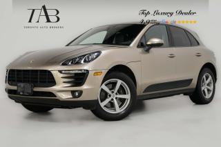 Odometer is 8469 kilometers below market average! Silver 2017 Porsche Macan

NOW OFFERING 3 MONTH DEFERRED FINANCING PAYMENTS ON APPROVED CREDIT. Looking for a top-rated pre-owned luxury car dealership in the GTA? Look no further than Toronto Auto Brokers (TAB)! Were proud to have won multiple awards, including the 2023 GTA Top Choice Luxury Pre Owned Dealership Award, 2023 CarGurus Top Rated Dealer, 2024 CBRB Dealer Award, the Canadian Choice Award 2024,the 2024 BNS Award, the 2023 Three Best Rated Dealer Award, and many more!

With 30 years of experience serving the Greater Toronto Area, TAB is a respected and trusted name in the pre-owned luxury car industry. Our 30,000 sq.Ft indoor showroom is home to a wide range of luxury vehicles from top brands like BMW, Mercedes-Benz, Audi, Porsche, Land Rover, Jaguar, Aston Martin, Bentley, Maserati, and more. And we dont just serve the GTA, were proud to offer our services to all cities in Canada, including Vancouver, Montreal, Calgary, Edmonton, Winnipeg, Saskatchewan, Halifax, and more.

At TAB, were committed to providing a no-pressure environment and honest work ethics. As a family-owned and operated business, we treat every customer like family and ensure that every interaction is a positive one. Come experience the TAB Lifestyle at its truest form, luxury car buying has never been more enjoyable and exciting!

We offer a variety of services to make your purchase experience as easy and stress-free as possible. From competitive and simple financing and leasing options to extended warranties, aftermarket services, and full history reports on every vehicle, we have everything you need to make an informed decision. We welcome every trade, even if you’re just looking to sell your car without buying, and when it comes to financing or leasing, we offer same day approvals, with access to over 50 lenders, including all of the banks in Canada. Feel free to check out your own Equifax credit score without affecting your credit score, simply click on the Equifax tab above and see if you qualify.

So if youre looking for a luxury pre-owned car dealership in Toronto, look no further than TAB! We proudly serve the GTA, including Toronto, Etobicoke, Woodbridge, North York, York Region, Vaughan, Thornhill, Richmond Hill, Mississauga, Scarborough, Markham, Oshawa, Peteborough, Hamilton, Newmarket, Orangeville, Aurora, Brantford, Barrie, Kitchener, Niagara Falls, Oakville, Cambridge, Kitchener, Waterloo, Guelph, London, Windsor, Orillia, Pickering, Ajax, Whitby, Durham, Cobourg, Belleville, Kingston, Ottawa, Montreal, Vancouver, Winnipeg, Calgary, Edmonton, Regina, Halifax, and more.

Call us today or visit our website to learn more about our inventory and services. And remember, all prices exclude applicable taxes and licensing, and vehicles can be certified at an additional cost of $699.

Reviews:
  * Owners tend to appreciate Macan’s all-weather performance attributes, the elegant and understated cabin design, unique exterior styling, and solid all-around performance and luxury value on most models. The V6 power plants are highly rated for smoothness, output, and even fuel efficiency. The PDK transmission is a favourite as well, especially when driven hard. Ample onboard storage and cargo space help round out the package. Source: autoTRADER.ca


Awards:
  * JD Power Canada Automotive Performance, Execution and Layout (APEAL) Study, Initial Quality Study (IQS)   * JD Power Canada Automotive Performance, Execution and Layout (APEAL) Study, Initial Quality Study (IQS), Vehicle Dependability Study (VDS)   * autoTRADER Top Picks Top Luxury Compact SUV