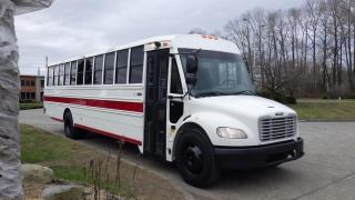 2013 Freightliner Thomas Built 44 Passenger Bus Dually Air Brakes Diesel, 6.7L L6 DIESEL Cummins engine, 6 cylinder, 2 door, automatic, 4X2, cruise control, air conditioning, AM/FM radio, white exterior, black interior, vinyl. Certification and Decal Valid to July 2024. $37,910.00 plus $375 processing fee, $38,285.00 total payment obligation before taxes.  Listing report, warranty, contract commitment cancellation fee, financing available on approved credit (some limitations and exceptions may apply). All above specifications and information is considered to be accurate but is not guaranteed and no opinion or advice is given as to whether this item should be purchased. We do not allow test drives due to theft, fraud and acts of vandalism. Instead we provide the following benefits: Complimentary Warranty (with options to extend), Limited Money Back Satisfaction Guarantee on Fully Completed Contracts, Contract Commitment Cancellation, and an Open-Ended Sell-Back Option. Ask seller for details or call 604-522-REPO(7376) to confirm listing availability.