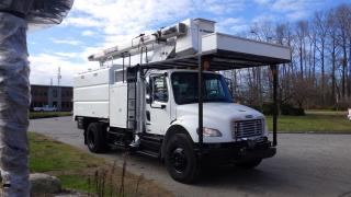 2011 Freightliner M2 Medium Duty Tree Chipper Dump 2WD Bucket Truck Diesel Air Brakes, 6.7L L6 DIESEL engine., 2 door, automatic, 4X2, Allison 5 speed Transmission, Cummins Engine, Tire Size: Front-12Rx22.5 Rear-11Rx22.5cruise control, air conditioning, AM/FM radio, white exterior, black interior. Engine Hours 3504, Terex Hi-Ranger SC 42 Boom Certification Decal Valid January 2025, Truck certification and Decal Valid to January 2025 $97,710.00 plus $375 processing fee, $98,085.00 total payment obligation before taxes.  Listing report, warranty, contract commitment cancellation fee, financing available on approved credit (some limitations and exceptions may apply). All above specifications and information is considered to be accurate but is not guaranteed and no opinion or advice is given as to whether this item should be purchased. We do not allow test drives due to theft, fraud and acts of vandalism. Instead we provide the following benefits: Complimentary Warranty (with options to extend), Limited Money Back Satisfaction Guarantee on Fully Completed Contracts, Contract Commitment Cancellation, and an Open-Ended Sell-Back Option. Ask seller for details or call 604-522-REPO(7376) to confirm listing availability.