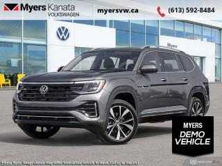 <b>Leather Seats!</b><br> <br> <br> <br>  This family-oriented 2024 Volkswagen Atlas has plenty of room for passenger comfort, as well as being fun to drive. <br> <br>This 2024 Volkswagen Atlas is a premium family hauler that offers voluminous space for occupants and cargo, comfort, sophisticated safety and driver-assist technology. The exterior sports a bold design, with an imposing front grille, coherent body lines, and a muscular stance. On the inside, trim pieces are crafted with premium materials and carefully put together to ensure rugged build quality, with straightforward control layouts, ergonomic seats, and an abundance of storage space. With a bevy of standard safety technology that inspires confidence, this 2024 Volkswagen Atlas is an excellent option for a versatile and capable family SUV.<br> <br> This platinum gray metallic SUV  has an automatic transmission and is powered by a  2.0L I4 16V GDI DOHC Turbo engine.<br> <br> Our Atlass trim level is Execline 2.0 TSI. This range topping Exceline trim rewards you with awesome standard features such as a 360-camera system, a panoramic sunroof, harman/kardon premium audio, integrated navigation, and leather seating upholstery. Also standard include a power liftgate for rear cargo access, heated and ventilated front seats, a heated steering wheel, remote engine start, adaptive cruise control, and a 12-inch infotainment system with Car-Net mobile hotspot internet access, Apple CarPlay and Android Auto. Safety features also include blind spot detection, lane keeping assist with lane departure warning, front and rear collision mitigation, park distance control, and autonomous emergency braking. This vehicle has been upgraded with the following features: Leather Seats.  This is a demonstrator vehicle driven by a member of our staff and has just 1849 kms.<br><br> <br>To apply right now for financing use this link : <a href=https://www.myersvw.ca/en/form/new/financing-request-step-1/44 target=_blank>https://www.myersvw.ca/en/form/new/financing-request-step-1/44</a><br><br> <br/>    5.99% financing for 84 months. <br> Buy this vehicle now for the lowest bi-weekly payment of <b>$500.59</b> with $0 down for 84 months @ 5.99% APR O.A.C. ( taxes included, $1071 (OMVIC fee, Air and Tire Tax, Wheel Locks, Admin fee, Security and Etching) is included in the purchase price.    ).  Incentives expire 2024-05-31.  See dealer for details. <br> <br> <br>LEASING:<br><br>Estimated Lease Payment: $396 bi-weekly <br>Payment based on 5.49% lease financing for 60 months with $0 down payment on approved credit. Total obligation $51,552. Mileage allowance of 16,000 KM/year. Offer expires 2024-05-31.<br><br><br>Call one of our experienced Sales Representatives today and book your very own test drive! Why buy from us? Move with the Myers Automotive Group since 1942! We take all trade-ins - Appraisers on site!<br> Come by and check out our fleet of 40+ used cars and trucks and 120+ new cars and trucks for sale in Kanata.  o~o
