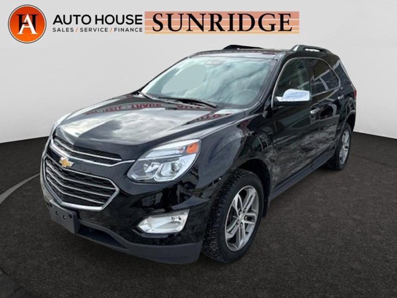 Used | SUV | Black | 2017 | Chevrolet | Equinox | Premier | AWD | Sunroof | Lane Keeping Assist2017 CHEVROLET EQUINOX PREMIER WITH 140,682 KMS, AWD, NAVIGATION, BACKUP CAMERA, DVD/CD/RADIO, SUNROOF, BLUETOOTH, USB/AUX, LANE ASSIST, BLIND SPOT DETECTION, POWER FOLDING MIRRORS, HEATED SEATS, LEATHER SEATS, POWER WINDOWS, POWER LOCKS, POWER SEATS, HEATED SIDE MIRRORS AND MORE!.ALL CREDIT ACCEPTED!One month at a job? Bankruptcy? New to Canada? Collections? Student or work visas? Previous repossessions? Good or bad credit? Weve got you covered! Get pre-approved today at www.autoshouse.com!What We Offer:*Low Bi-Weekly Payments*Instant Approvals*Credit Consolidation*Employment Insurance*Negative Equity CoverageOperating Hours:Mon-Thurs: 10 am -- 8 pmFri-Sat: 10 am -- 6 pmCall Sunridge 403-291-0891 ! All vehicles come with a full mechanical fitness assessment and CARFAX report.Referral Program:Refer friends and family and earn $500 for each referral!AMVIC Licensed DealerAfter a credit check, we can determine payments, APR, terms, and interest rates based on your credit (O.A.C). Individual credit will affect bi-weekly payments and the total cost of credit. Similar to Chevrolet, GMC, Honda, Toyota, Cadillac, Nissan, Ford, Volvo 2007, 2008, 2009, 2010, 2011, 2012, 2013, 2014, 2015, 2016, 2017, 2018Location: 3312 26th ST. N.E. Calgary ABCARFAX IS AVAILABLE TO THE CONSUMER.All photos are of the vehicle featured in the advertisement.
