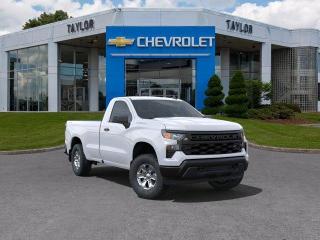 <b>Forward Collision Alert,  Lane Keep Assist,  Android Auto,  Apple CarPlay,  Teen Driver!</b><br> <br>   This 2024 Silverado 1500 is engineered for ultra-premium comfort, offering high-tech upgrades, beautiful styling, authentic materials and thoughtfully crafted details. <br> <br>This 2024 Chevrolet Silverado 1500 stands out in the midsize pickup truck segment, with bold proportions that create a commanding stance on and off road. Next level comfort and technology is paired with its outstanding performance and capability. Inside, the Silverado 1500 supports you through rough terrain with expertly designed seats and robust suspension. This amazing 2024 Silverado 1500 is ready for whatever.<br> <br> This summit white Regular Cab 4X4 pickup   has an automatic transmission and is powered by a  355HP 5.3L 8 Cylinder Engine.<br> <br> Our Silverado 1500s trim level is Work Truck. This rugged Silverado Work Truck was built for a no-nonsense, hard working type of person. All work and no play makes for a dull day, so this pickup truck is equipped with the Chevrolet Infotainment 3 System that features Apple CarPlay, Android Auto, and USB charging ports so your crews equipment is always ready to go. Remote keyless entry, power windows, and air conditioning offer modern convenience and comfort, while lane keep assist, automatic emergency braking, intellibeam automatic high beams, and an HD rear view camera keep your crew safe. The useful Teen Driver systems also allows you to track driving habits and restrict certain features once you hand over the keys. This vehicle has been upgraded with the following features: Forward Collision Alert,  Lane Keep Assist,  Android Auto,  Apple Carplay,  Teen Driver,  Remote Keyless Entry,  Power Windows. <br><br> <br>To apply right now for financing use this link : <a href=https://www.taylorautomall.com/finance/apply-for-financing/ target=_blank>https://www.taylorautomall.com/finance/apply-for-financing/</a><br><br> <br/>    3.99% financing for 84 months. <br> Buy this vehicle now for the lowest bi-weekly payment of <b>$374.99</b> with $0 down for 84 months @ 3.99% APR O.A.C. ( Plus applicable taxes -  Plus applicable fees   / Total Obligation of $68248  ).  Incentives expire 2024-05-31.  See dealer for details. <br> <br> <br>LEASING:<br><br>Estimated Lease Payment: $400 bi-weekly <br>Payment based on 7.9% lease financing for 48 months with $0 down payment on approved credit. Total obligation $41,634. Mileage allowance of 16,000 KM/year. Offer expires 2024-05-31.<br><br><br><br> Come by and check out our fleet of 80+ used cars and trucks and 150+ new cars and trucks for sale in Kingston.  o~o