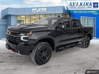 <b>Off Road Suspension,  Leather Seats,  Premium Audio,  Wireless Charging,  Box Liner!</b><br> <br>    This Chevrolet Silverado is a highly refined truck created to be as comfortable as it is capable. This  2023 Chevrolet Silverado 1500 is for sale today in Selkirk. <br> <br>This 2023 Chevy Silverado 1500 is functional and ergonomic, suited for the work-site or family life. Bold styling throughout gives it amazing curb appeal and a dominating stance on the road, while the its smartly designed interior keeps every passenger in superb comfort and connectivity on any trip. With brawn, brains and reliability, this muscular pickup was built by truck people, for truck people, and comes from the family of the most dependable, longest-lasting full-size pickups on the road. This  Crew Cab 4X4 pickup  has 42,620 kms. Its  dark ash metallic in colour  . It has a 10 speed automatic transmission and is powered by a  420HP 6.2L 8 Cylinder Engine. <br> <br> Our Silverado 1500s trim level is ZR2.  Making sure your off-road game is on point, this adventure-ready Silverado 1500 ZR2 is ready to power through any extreme terrain you put in front of it. This menacing pickup truck comes loaded with Multimatic DSSV dampers and a highly capable off-road suspension, an exclusive raised hood with black inserts, unique off-road aluminum wheels, underbody skid plates, and a high cut bumper to improve your approach angle. It also comes with Chevrolets Premium Infotainment 3 system that features a larger touchscreen display, wireless Apple CarPlay, wireless Android Auto, and SiriusXM, blind spot detection with trailer alert, remote engine start, an EZ Lift tailgate and a 10 way power driver seat. Additional features include forward collision warning with automatic braking, lane keep assist, intellibeam LED headlights and fog lights, an HD surround vision camera and hill descent control plus so much more! This vehicle has been upgraded with the following features: Off Road Suspension,  Leather Seats,  Premium Audio,  Wireless Charging,  Box Liner,  Skid Plates,  Aluminum Wheels. <br> <br>To apply right now for financing use this link : <a href=https://www.selkirkchevrolet.com/pre-qualify-for-financing/ target=_blank>https://www.selkirkchevrolet.com/pre-qualify-for-financing/</a><br><br> <br/><br>Selkirk Chevrolet Buick GMC Ltd carries an impressive selection of new and pre-owned cars, crossovers and SUVs. No matter what vehicle you might have in mind, weve got the perfect fit for you. If youre looking to lease your next vehicle or finance it, we have competitive specials for you. We also have an extensive collection of quality pre-owned and certified vehicles at affordable prices. Winnipeg GMC, Chevrolet and Buick shoppers can visit us in Selkirk for all their automotive needs today! We are located at 1010 MANITOBA AVE SELKIRK, MB R1A 3T7 or via phone at 204-482-1010.<br> Come by and check out our fleet of 80+ used cars and trucks and 190+ new cars and trucks for sale in Selkirk.  o~o