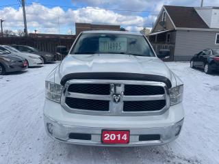 <div>2014 dodge ram 1500 SLT one owner clean carfax no accidents reported white with gray interior comes 4WD power windows and locks keyless entry back up camera full set of winter tires on alloys assurant coast to coast 6 months 6000km warranty looks and runs great </div>