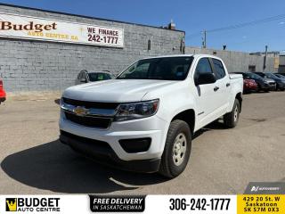 <b>Apple CarPlay,  Android Auto,  Power Seat,  Rear View Camera,  Touch Screen!</b><br> <br>    Full-size trucks seem old-fashioned when youre driving this modern, midsize Chevy Colorado. This  2019 Chevrolet Colorado is for sale today. <br> <br>This 2019 Chevrolet Colorado offers a new take on the midsize pickup truck. With its combination of rugged good looks, advanced technology, capable towing ability and fuel efficient engine, the Colorado is the truck that helps you push every boundary and accept any challenges. From tackling urban streets to driving off the beaten path, this pickup is definitely worth a first, second and third look. This  Crew Cab pickup  has 164,123 kms. Its  white in colour  . It has a 8 speed automatic transmission and is powered by a  308HP 3.6L V6 Cylinder Engine.  <br> <br> Our Colorados trim level is WT. This Colorado is the midsize truck thats designed to take on adventure in style and make it look easy. This hard working truck comes with a 7 inch color touchscreen display and 6 speaker audio system, a rear vision camera, USB port for plugging in your electronic devices, a 4-way power driver seat, Android Auto and Apple CarPlay, bluetooth streaming audio, power windows, power locks, air conditioning, teen driver technology and much more. This vehicle has been upgraded with the following features: Apple Carplay,  Android Auto,  Power Seat,  Rear View Camera,  Touch Screen,  Teen Driver Technology. <br> <br>To apply right now for financing use this link : <a href=https://www.budgetautocentre.com/used-cars-saskatoon-financing/ target=_blank>https://www.budgetautocentre.com/used-cars-saskatoon-financing/</a><br><br> <br/><br><br> Budget Auto Centre has been a trusted name in the Automotive industry for over 40 years. We have built our reputation on trust and quality service. With long standing relationships with our customers, you can trust us for advice and assistance on all your automotive needs. </br>

<br> With our Credit Repair program, and over 250+ well-priced used vehicles in stock, youll drive home happy. We are driven to ensure the best in customer satisfaction and look forward working with you. </br> o~o