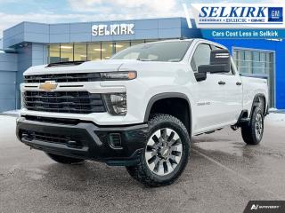 <b>Aluminum Wheels,  Apple CarPlay,  Android Auto,  Remote Keyless Entry,  Touch Screen!</b><br> <br> <br> <br>  This immensely capable 2024 Silverado 2500HD has everything youre looking for in a heavy-duty truck. <br> <br>This 2024 Silverado 2500HD is highly configurable work truck that can haul a colossal amount of weight thanks to its potent drivetrain. This truck also offers amazing interior features that nestle occupants in comfort and luxury, with a great selection of tech features. For heavy-duty activities and even long-haul trips, the Silverado 2500HD is all the truck youll ever need.<br> <br> This summit white sought after diesel Double Cab 4X4 pickup   has a 10 speed automatic transmission and is powered by a  470HP 6.6L 8 Cylinder Engine.<br> <br> Our Silverado 2500HDs trim level is Custom. Stepping up to this Silverado 2500HD Custom is a great choice as it comes with features like stylish aluminum wheels, a 7 inch touchscreen with Bluetooth streaming audio, Apple CarPlay and Android Auto, a heavy-duty locking rear differential, painted bumpers and remote keyless entry. Additional features also include cruise control and steering wheel audio controls, 4G LTE hotspot capability, a rear vision camera, teen driver technology, easy to clean rubberized floors, power windows and much more. This vehicle has been upgraded with the following features: Aluminum Wheels,  Apple Carplay,  Android Auto,  Remote Keyless Entry,  Touch Screen,  Cruise Control,  Rear View Camera. <br><br> <br>To apply right now for financing use this link : <a href=https://www.selkirkchevrolet.com/pre-qualify-for-financing/ target=_blank>https://www.selkirkchevrolet.com/pre-qualify-for-financing/</a><br><br> <br/> Weve discounted this vehicle $1672.    Incentives expire 2024-04-30.  See dealer for details. <br> <br>Selkirk Chevrolet Buick GMC Ltd carries an impressive selection of new and pre-owned cars, crossovers and SUVs. No matter what vehicle you might have in mind, weve got the perfect fit for you. If youre looking to lease your next vehicle or finance it, we have competitive specials for you. We also have an extensive collection of quality pre-owned and certified vehicles at affordable prices. Winnipeg GMC, Chevrolet and Buick shoppers can visit us in Selkirk for all their automotive needs today! We are located at 1010 MANITOBA AVE SELKIRK, MB R1A 3T7 or via phone at 204-482-1010.<br> Come by and check out our fleet of 90+ used cars and trucks and 210+ new cars and trucks for sale in Selkirk.  o~o