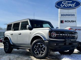 <b>Leather Seats, 360-Degree Camera, Wireless Charging, Navigation, Heated Steering Wheel!</b><br> <br> <br> <br>  With cool retro-styling, innovative features and impressive off-road capability, this legendary 2024 Ford Bronco has very little to prove. <br> <br>With a nostalgia-inducing design along with remarkable on-road driving manners with supreme off-road capability, this 2024 Ford Bronco is indeed a jack of all trades and masters every one of them. Durable build materials and functional engineering coupled with modern day infotainment and driver assistive features ensure that this iconic vehicle takes on whatever you can throw at it. Want an SUV that can genuinely do it all and look good while at it? Look no further than this 2024 Ford Bronco!<br> <br> This iconic silver metallic SUV  has a 10 speed automatic transmission and is powered by a  315HP 2.7L V6 Cylinder Engine.<br> <br> Our Broncos trim level is Outer Banks. This Bronco Outer Banks takes things to a whole new level, with polished aluminum wheels, body colored fender flares, door handles and power heated side mirrors, along with LED headlights with high beam assist, front fog lights, and upgraded LED brake lights. This rugged off-roader also treats you with amazing comfort and connectivity features that include heated front seats, remote engine start, dual-zone climate control, front and rear cupholders, and an upgraded infotainment system with Apple CarPlay, Android Auto, SiriusXM and inbuilt navigation, to get you back home from your off-road adventures. Road safety is assured thanks to a suite of systems including blind spot detection, pre-collision assist with pedestrian detection and cross-traffic alert, lane keeping assist with lane departure warning, rear parking sensors, and driver monitoring alert. Additional features include proximity keyless entry with push button start, trail control, trail turn assist, and so much more. This vehicle has been upgraded with the following features: Leather Seats, 360-degree Camera, Wireless Charging, Navigation, Heated Steering Wheel, 18 Aluminum Wheels, Adaptive Cruise Control. <br><br> View the original window sticker for this vehicle with this url <b><a href=http://www.windowsticker.forddirect.com/windowsticker.pdf?vin=1FMEE8BPXRLA10784 target=_blank>http://www.windowsticker.forddirect.com/windowsticker.pdf?vin=1FMEE8BPXRLA10784</a></b>.<br> <br>To apply right now for financing use this link : <a href=https://www.bourgeoismotors.com/credit-application/ target=_blank>https://www.bourgeoismotors.com/credit-application/</a><br><br> <br/> 7.99% financing for 84 months.  Incentives expire 2024-05-23.  See dealer for details. <br> <br>Discount on vehicle represents the Cash Purchase discount applicable and is inclusive of all non-stackable and stackable cash purchase discounts from Ford of Canada and Bourgeois Motors Ford and is offered in lieu of sub-vented lease or finance rates. To get details on current discounts applicable to this and other vehicles in our inventory for Lease and Finance customer, see a member of our team. </br></br>Discover a pressure-free buying experience at Bourgeois Motors Ford in Midland, Ontario, where integrity and family values drive our 78-year legacy. As a trusted, family-owned and operated dealership, we prioritize your comfort and satisfaction above all else. Our no pressure showroom is lead by a team who is passionate about understanding your needs and preferences. Located on the shores of Georgian Bay, our dealership offers more than just vehiclesits an experience rooted in community, trust and transparency. Trust us to provide personalized service, a diverse range of quality new Ford vehicles, and a seamless journey to finding your perfect car. Join our family at Bourgeois Motors Ford and let us redefine the way you shop for your next vehicle.<br> Come by and check out our fleet of 80+ used cars and trucks and 190+ new cars and trucks for sale in Midland.  o~o