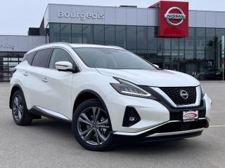 <b>Cooled Seats,  Leather Seats,  Moonroof,  Navigation,  Memory Seats!</b><br> <br> <br> <br>  Greatness is more than looks, and this Murano has it in fair measure. <br> <br>This 2024 Nissan Murano offers confident power, efficient usage of fuel and space, and an exciting exterior sure to turn heads. This uber popular crossover does more than settle for good enough. This Murano offers an airy interior that was designed to make every seating position one to enjoy. For a crossover that is more than just good looks and decent power, check out this well designed 2024 Murano. <br> <br> This pearl white SUV  has a cvt transmission and is powered by a  260HP 3.5L V6 Cylinder Engine.<br> <br> Our Muranos trim level is Platinum. This Platinum trim takes luxury seriously with heated and cooled leather seats with diamond quilting and extended leather upholstery with contrast piping and stitching. Additional features include a dual panel panoramic moonroof, motion activated power liftgate, remote start with intelligent climate control, memory settings, ambient interior lighting, and a heated steering wheel for added comfort along with intelligent cruise with distance pacing, intelligent Around View camera, and traffic sign recognition for even more confidence. Navigation and Bose Premium Audio are added to the NissanConnect touchscreen infotainment system featuring Android Auto, Apple CarPlay, and a ton more connectivity features. Forward collision warning, emergency braking with pedestrian detection, high beam assist, blind spot detection, and rear parking sensors help inspire confidence on the drive. This vehicle has been upgraded with the following features: Cooled Seats,  Leather Seats,  Moonroof,  Navigation,  Memory Seats,  Power Liftgate,  Remote Start. <br><br> <br>To apply right now for financing use this link : <a href=https://www.bourgeoisnissan.com/finance/ target=_blank>https://www.bourgeoisnissan.com/finance/</a><br><br> <br/><br>Discount on vehicle represents the Cash Purchase discount applicable and is inclusive of all non-stackable and stackable cash purchase discounts from Nissan Canada and Bourgeois Midland Nissan and is offered in lieu of sub-vented lease or finance rates. To get details on current discounts applicable to this and other vehicles in our inventory for Lease and Finance customer, see a member of our team. </br></br>Since Bourgeois Midland Nissan opened its doors, we have been consistently striving to provide the BEST quality new and used vehicles to the Midland area. We have a passion for serving our community, and providing the best automotive services around.Customer service is our number one priority, and this commitment to quality extends to every department. That means that your experience with Bourgeois Midland Nissan will exceed your expectations  whether youre meeting with our sales team to buy a new car or truck, or youre bringing your vehicle in for a repair or checkup.Building lasting relationships is what were all about. We want every customer to feel confident with his or her purchase, and to have a stress-free experience. Our friendly team will happily give you a test drive of any of our vehicles, or answer any questions you have with NO sales pressure.We look forward to welcoming you to our dealership located at 760 Prospect Blvd in Midland, and helping you meet all of your auto needs!<br> Come by and check out our fleet of 30+ used cars and trucks and 100+ new cars and trucks for sale in Midland.  o~o