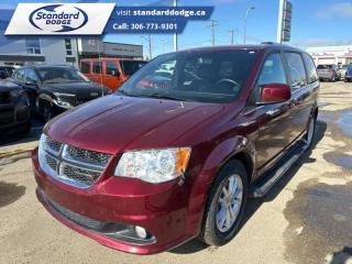 <b>Back Up Camera, Power Liftgate, Heated Front Seats, 3rd Row, Leather Seats!</b><br> <br>  Compare at $33549 - Our Price is just $29984! <br> <br>   This Grand Caravan is a no nonsense family hauler with a focus on efficiency and comfort. This  2020 Dodge Grand Caravan is for sale today in Swift Current. <br> <br>With unbeatable value, this Grand Caravan offers a lot of options, versatility, and functionality at a phenomenal price. If you need a reliable, practical, and fuel efficient family hauler, then this Dodge Grand Caravan is your best bet. A real value for families, dont miss out on this amazing minivan.This  van has 87,736 kms. Its  octane red pearl coat          in colour  . It has a 6 speed automatic transmission and is powered by a  283HP 3.6L V6 Cylinder Engine.  It may have some remaining factory warranty, please check with dealer for details. <br> <br> Our Grand Caravans trim level is Premium Plus. For a more stylish and comfortable ride, this Premium Plus adds interior and exterior chrome accents, 17 inch aluminum wheels, fog lamps, a leather steering wheel with audio and cruise controls, leatherette and suede seats, dual-zone climate control, fuel economizer mode, touring suspension, power heated mirrors, 2nd & 3rd row in-floor Super Stow n Go seats, roof rack system, rear view camera with ParkSense rear parking sensors, remote keyless entry, and streaming audio multimedia system with 4 speakers and much more. This vehicle has been upgraded with the following features: Back Up Camera, Power Liftgate, Heated Front Seats, 3rd Row, Leather Seats, Remote Engine Start, Rear Dvd Entertainment. <br> To view the original window sticker for this vehicle view this <a href=http://www.chrysler.com/hostd/windowsticker/getWindowStickerPdf.do?vin=2C4RDGCG1LR162050 target=_blank>http://www.chrysler.com/hostd/windowsticker/getWindowStickerPdf.do?vin=2C4RDGCG1LR162050</a>. <br/><br> <br>To apply right now for financing use this link : <a href=https://standarddodge.ca/financing target=_blank>https://standarddodge.ca/financing</a><br><br> <br/><br>* Stop By Today *Test drive this must-see, must-drive, must-own beauty today at Standard Chrysler Dodge Jeep Ram, 208 Cheadle St W., Swift Current, SK S9H0B5! <br><br> Come by and check out our fleet of 30+ used cars and trucks and 120+ new cars and trucks for sale in Swift Current.  o~o