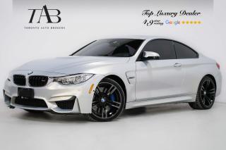 This Beautiful 2015 BMW M4 is a local Ontario vehicle that is known for its dynamic driving experience, cutting-edge technology, and luxurious amenities. It is powered by a potent 3.0-liter inline-six engine with M TwinPower Turbo technology, delivering impressive horsepower and torque for exhilarating acceleration and responsive handling. 

Key Features Includes :

- Coupe 
- Navigation
- Bluetooth
- Sunroof
- Backup Camera
- Parking Sensors
- Heads up Display
- Harman Kardon Sound System
- Sirius XM Radio
- Connected Drive
- Heated Front Seats
- Cruise Control
- Traction Control
- Electronic Stability Control
- Blue Brake Calipers
- 19" Alloy Wheels 

NOW OFFERING 3 MONTH DEFERRED FINANCING PAYMENTS ON APPROVED CREDIT.

 Looking for a top-rated pre-owned luxury car dealership in the GTA? Look no further than Toronto Auto Brokers (TAB)! Were proud to have won multiple awards, including the 2023 GTA Top Choice Luxury Pre Owned Dealership Award, 2023 CarGurus Top Rated Dealer, 2024 CBRB Dealer Award, the Canadian Choice Award 2024,the 2024 BNS Award, the 2023 Three Best Rated Dealer Award, and many more!

With 30 years of experience serving the Greater Toronto Area, TAB is a respected and trusted name in the pre-owned luxury car industry. Our 30,000 sq.Ft indoor showroom is home to a wide range of luxury vehicles from top brands like BMW, Mercedes-Benz, Audi, Porsche, Land Rover, Jaguar, Aston Martin, Bentley, Maserati, and more. And we dont just serve the GTA, were proud to offer our services to all cities in Canada, including Vancouver, Montreal, Calgary, Edmonton, Winnipeg, Saskatchewan, Halifax, and more.

At TAB, were committed to providing a no-pressure environment and honest work ethics. As a family-owned and operated business, we treat every customer like family and ensure that every interaction is a positive one. Come experience the TAB Lifestyle at its truest form, luxury car buying has never been more enjoyable and exciting!

We offer a variety of services to make your purchase experience as easy and stress-free as possible. From competitive and simple financing and leasing options to extended warranties, aftermarket services, and full history reports on every vehicle, we have everything you need to make an informed decision. We welcome every trade, even if youre just looking to sell your car without buying, and when it comes to financing or leasing, we offer same day approvals, with access to over 50 lenders, including all of the banks in Canada. Feel free to check out your own Equifax credit score without affecting your credit score, simply click on the Equifax tab above and see if you qualify.

So if youre looking for a luxury pre-owned car dealership in Toronto, look no further than TAB! We proudly serve the GTA, including Toronto, Etobicoke, Woodbridge, North York, York Region, Vaughan, Thornhill, Richmond Hill, Mississauga, Scarborough, Markham, Oshawa, Peteborough, Hamilton, Newmarket, Orangeville, Aurora, Brantford, Barrie, Kitchener, Niagara Falls, Oakville, Cambridge, Kitchener, Waterloo, Guelph, London, Windsor, Orillia, Pickering, Ajax, Whitby, Durham, Cobourg, Belleville, Kingston, Ottawa, Montreal, Vancouver, Winnipeg, Calgary, Edmonton, Regina, Halifax, and more.

Call us today or visit our website to learn more about our inventory and services. And remember, all prices exclude applicable taxes and licensing, and vehicles can be certified at an additional cost of $699.