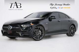 This Beautiful 2019 Mercedes-Benz CLS 53 AMG is a local Ontario vehicle  offers a compelling blend of luxury, performance, and technology, making it an attractive choice for discerning buyers seeking a stylish and dynamic driving experience. It is a potent 3.0-liter turbocharged inline-six engine and AMG Performance 4MATIC+ all-wheel-drive system.

Key Features Includes:

- 4Matic +
- Navigation
- Bluetooth
- Sunroof
- Surround Camera System
- Parking Sensors
- Burmester Audio System
- Sirius XM Radio
- Apple Carplay
- Android Auto
- Front Massaging Seats
- Front and Rear Heated Seats
- Front Ventilated Seats
- Cruise Control
- Blind Spot Assist
- Traffic Sign Assist
- Active Brake Assist
- Attention Assist
- LED Headlights
- 20" AMG Alloy Wheels 

NOW OFFERING 3 MONTH DEFERRED FINANCING PAYMENTS ON APPROVED CREDIT. 

Looking for a top-rated pre-owned luxury car dealership in the GTA? Look no further than Toronto Auto Brokers (TAB)! Were proud to have won multiple awards, including the 2023 GTA Top Choice Luxury Pre Owned Dealership Award, 2023 CarGurus Top Rated Dealer, 2024 CBRB Dealer Award, the Canadian Choice Award 2024,the 2024 BNS Award, the 2023 Three Best Rated Dealer Award, and many more!

With 30 years of experience serving the Greater Toronto Area, TAB is a respected and trusted name in the pre-owned luxury car industry. Our 30,000 sq.Ft indoor showroom is home to a wide range of luxury vehicles from top brands like BMW, Mercedes-Benz, Audi, Porsche, Land Rover, Jaguar, Aston Martin, Bentley, Maserati, and more. And we dont just serve the GTA, were proud to offer our services to all cities in Canada, including Vancouver, Montreal, Calgary, Edmonton, Winnipeg, Saskatchewan, Halifax, and more.

At TAB, were committed to providing a no-pressure environment and honest work ethics. As a family-owned and operated business, we treat every customer like family and ensure that every interaction is a positive one. Come experience the TAB Lifestyle at its truest form, luxury car buying has never been more enjoyable and exciting!

We offer a variety of services to make your purchase experience as easy and stress-free as possible. From competitive and simple financing and leasing options to extended warranties, aftermarket services, and full history reports on every vehicle, we have everything you need to make an informed decision. We welcome every trade, even if youre just looking to sell your car without buying, and when it comes to financing or leasing, we offer same day approvals, with access to over 50 lenders, including all of the banks in Canada. Feel free to check out your own Equifax credit score without affecting your credit score, simply click on the Equifax tab above and see if you qualify.

So if youre looking for a luxury pre-owned car dealership in Toronto, look no further than TAB! We proudly serve the GTA, including Toronto, Etobicoke, Woodbridge, North York, York Region, Vaughan, Thornhill, Richmond Hill, Mississauga, Scarborough, Markham, Oshawa, Peteborough, Hamilton, Newmarket, Orangeville, Aurora, Brantford, Barrie, Kitchener, Niagara Falls, Oakville, Cambridge, Kitchener, Waterloo, Guelph, London, Windsor, Orillia, Pickering, Ajax, Whitby, Durham, Cobourg, Belleville, Kingston, Ottawa, Montreal, Vancouver, Winnipeg, Calgary, Edmonton, Regina, Halifax, and more.

Call us today or visit our website to learn more about our inventory and services. And remember, all prices exclude applicable taxes and licensing, and vehicles can be certified at an additional cost of $699.
