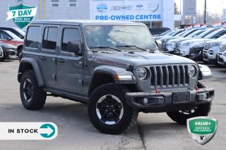 Experience the thrill of off-road adventure with the 2021 Jeep Wrangler Unlimited Rubicon, now available at Airport Ford. This robust vehicle is powered by a 3.6L V6 Gas engine, delivering an impressive 285 horsepower at 6400 rpm and 260 lb-ft of torque at 4800 rpm. Paired with a 6-speed manual transmission, it offers a smooth and powerful drive.

The Wrangler Unlimited Rubicon stands out with its four-wheel drive capability, ready to tackle a variety of terrains. Its equipped with heavy-duty axles, locking differentials, an electronically disconnecting sway bar, and 17-inch wheels with all-terrain tires, making it a true off-road champion.

Step inside to discover a comfortable interior featuring cloth upholstery, manual front seats, and a 5.0-inch infotainment screen. Additional amenities include a digital gauge cluster display, a leather-trimmed steering wheel, power windows/door locks, power/heated side mirrors, and air conditioning with automatic temperature control.

Safety is paramount in the 2021 Jeep Wrangler Unlimited Rubicon, which comes equipped with an Anti-Lock Braking System, Traction Control System (TCS), and Electronic Stability Control (ESC).

Combining power, comfort, and off-road capabilities, the 2021 Jeep Wrangler Unlimited Rubicon is a remarkable vehicle that promises an unforgettable driving experience. Visit us at Airport Ford to take a closer look at this exceptional vehicle. Your adventure starts here.<p> </p>

<h4>VALUE+ CERTIFIED PRE-OWNED VEHICLE</h4>

<p>36-point Provincial Safety Inspection<br />
172-point inspection combined mechanical, aesthetic, functional inspection including a vehicle report card<br />
Warranty: 30 Days or 1500 KMS on mechanical safety-related items and extended plans are available<br />
Complimentary CARFAX Vehicle History Report<br />
2X Provincial safety standard for tire tread depth<br />
2X Provincial safety standard for brake pad thickness<br />
7 Day Money Back Guarantee*<br />
Market Value Report provided<br />
Complimentary 3 months SIRIUS XM satellite radio subscription on equipped vehicles<br />
Complimentary wash and vacuum<br />
Vehicle scanned for open recall notifications from manufacturer</p>

<p>SPECIAL NOTE: This vehicle is reserved for AutoIQs retail customers only. Please, No dealer calls. Errors & omissions excepted.</p>

<p>*As-traded, specialty or high-performance vehicles are excluded from the 7-Day Money Back Guarantee Program (including, but not limited to Ford Shelby, Ford mustang GT, Ford Raptor, Chevrolet Corvette, Camaro 2SS, Camaro ZL1, V-Series Cadillac, Dodge/Jeep SRT, Hyundai N Line, all electric models)</p>

<p>INSGMT</p>