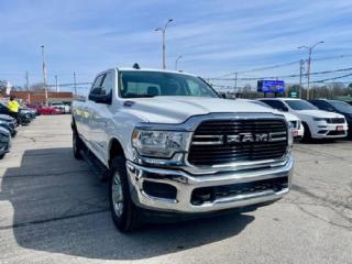 DIESEL CUMMING 6.7L Big Horn 4x4 Crew Cab 8 Box WE FINANCE ALL CREDIT! 500+ VEHICLES IN STOCK
Instant Financing Approvals CALL OR TEXT 519+702+8888! Our Team will secure the Best Interest Rate from over 30 Auto Financing Lenders that can get you APPROVED! We also have access to in-house financing and leasing to help restore your credit.

6-SPEED AUTOMATIC TRANSMISSION  $2,155 

ENGINE 6 CYL TURBO DIESEL CUMMING 6.7L   $7,295 

DIESEL EXHAUST BRAKE SALT CATALYTIC REDUCT SYST (UREA) WINTER GRILLE COVER TOW HOOKS

RTE/HORSE RTE TIRES LT275/70R18E LCB  $350 
GVWR: 4,490 KG (9,900 LB)

Financing available for all credit types! Whether you have Great Credit, No Credit, Slow Credit, Bad Credit, Been Bankrupt, On Disability, Or on a Pension,  for your car loan Guaranteed! For Your No Hassle, Same Day Auto Financing Approvals CALL OR TEXT 519+702+8888.
$0 down options available with low monthly payments! At times a down payment may be required for financing. Apply with Confidence at https://www.5stardealer.ca/finance-application/ Looking to just sell your vehicle? WE BUY EVERYTHING EVEN IF YOU DONT BUY OURS: https://www.5stardealer.ca/instant-cash-offer/
The price of the vehicle includes a $480 administration charge. HST and Licensing costs are extra.
*Standard Equipment is the default equipment supplied for the Make and Model of this vehicle but may not represent the final vehicle with additional/altered or fewer equipment options.