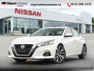 <b>Certified, Low Mileage, Aluminum Wheels,  Sunroof,  Heated Seats,  Apple CarPlay,  Android Auto!</b><br> <br>  Compare at $24715 - Our Price is just $23995! <br> <br>   As versatile and as stylish as ever, the all new 2019 Nissan Altima is ready for whatever you throw at it. This  2019 Nissan Altima is for sale today in Ottawa. <br> <br>With a comfortable and properly built interior, well composed ride quality, and stylish and modern exterior aesthetics, the all new 2019 Nissan Altima is single handedly changing the face of Nissan. Fully redesigned, fresh, and refined, this Altima is effortlessly keeps up with the times, and ready with the next generation of driving assistance programs. The future is here in the all new 2019 Nissan Altima.This low mileage  sedan has just 49,161 kms and is a Certified Pre-Owned vehicle. Its  white in colour  . It has an automatic transmission and is powered by a  182HP 2.5L 4 Cylinder Engine. <br> <br> Our Altimas trim level is Platinum. This Nissan Altima Platinum is decked with premium convenience and technology features such as a delightful 9-speaker Bose premium audio system, inbuilt navigation, automatic LED headlights with inbuilt daytime running lights and automatic high beams, an express open/close tinted sunroof with slide and tilt functionality, heated leather-trimmed and power-adjustable front bucket seats with lumber support and memory function, a heated steering wheel, dual-zone climate control, proximity keyless entry with remote start, wood and metal-look interior trim pieces, auto-dimming rear mirrors, and proximity keyless entry with push button and remote start. Other features include blind-spot detection, adaptive cruise control with steering assist, forward collision warning, front and rear pedestrian braking, rear parking sensors, and a comprehensive 360-degree camera system with aerial view. This vehicle has been upgraded with the following features: Aluminum Wheels,  Sunroof,  Heated Seats,  Apple Carplay,  Android Auto,  Premium Audio,  Navigation. <br> <br>To apply right now for financing use this link : <a href=https://www.myersottawanissan.ca/finance target=_blank>https://www.myersottawanissan.ca/finance</a><br><br> <br/><br> Payments from <b>$385.94</b> monthly with $0 down for 84 months @ 8.99% APR O.A.C. ( Plus applicable taxes -  and licensing fees   ).  See dealer for details. <br> <br>Get the amazing benefits of a Nissan Certified Pre-Owned vehicle!!! Save thousands of dollars and get a pre-owned vehicle that has factory warranty, 24 hour roadside assistance and rates as low as 0.9%!!! <br>*LIFETIME ENGINE TRANSMISSION WARRANTY NOT AVAILABLE ON VEHICLES WITH KMS EXCEEDING 140,000KM, VEHICLES 8 YEARS & OLDER, OR HIGHLINE BRAND VEHICLE(eg. BMW, INFINITI. CADILLAC, LEXUS...)<br> Come by and check out our fleet of 50+ used cars and trucks and 110+ new cars and trucks for sale in Ottawa.  o~o