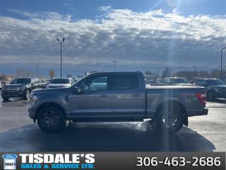 <b>Leather Seats,  Cooled Seats,  Aluminum Wheels,  Apple CarPlay,  Android Auto!</b><br> <br> Check out the large selection of pre-owned vehicles at Tisdales today!<br> <br>   The Ford F-Series is the best-selling vehicle in Canada for a reason. Its simply the most trusted pickup for getting the job done. This  2021 Ford F-150 is fresh on our lot in Kindersley. <br> <br>The perfect truck for work or play, this versatile Ford F-150 gives you the power you need, the features you want, and the style you crave! With high-strength, military-grade aluminum construction, this F-150 cuts the weight without sacrificing toughness. The interior design is first class, with simple to read text, easy to push buttons and plenty of outward visibility. With productivity at the forefront of design, the 2021 F-150 makes use of every single component was built to get the job done right!This  Crew Cab 4X4 pickup  has 64,125 kms. Its  carbonized grey metallic in colour  . It has an automatic transmission and is powered by a  325HP 2.7L V6 Cylinder Engine.  This unit has some remaining factory warranty for added peace of mind. <br> <br> Our F-150s trim level is Lariat. This luxurious Ford F-150 Lariat comes loaded with premium features such as leather heated and cooled seats, body coloured exterior accents, a proximity key with push button start and smart device remote start, pro trailer backup assist and Ford Co-Pilot360 that features lane keep assist, blind spot detection, pre-collision assist with automatic emergency braking and rear parking sensors. Enhanced features also includes unique aluminum wheels, SYNC 4 with enhanced voice recognition featuring connected navigation, Apple CarPlay and Android Auto, FordPass Connect 4G LTE, power adjustable pedals, a powerful Bang & Olufsen audio system with SiriusXM radio, cargo box lights, dual zone climate control and a handy rear view camera to help when backing out of tight spaces. This vehicle has been upgraded with the following features: Leather Seats,  Cooled Seats,  Aluminum Wheels,  Apple Carplay,  Android Auto,  Ford Co-pilot360,  Pro Trailer Backup Assist. <br> To view the original window sticker for this vehicle view this <a href=http://www.windowsticker.forddirect.com/windowsticker.pdf?vin=1FTEW1EP6MKD28596 target=_blank>http://www.windowsticker.forddirect.com/windowsticker.pdf?vin=1FTEW1EP6MKD28596</a>. <br/><br> <br>To apply right now for financing use this link : <a href=http://www.tisdales.com/shopping-tools/apply-for-credit.html target=_blank>http://www.tisdales.com/shopping-tools/apply-for-credit.html</a><br><br> <br/><br>Tisdales is not your standard dealership. Sales consultants are available to discuss what vehicle would best suit the customer and their lifestyle, and if a certain vehicle isnt readily available on the lot, one will be brought in. o~o