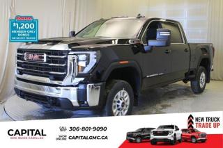 This 2024 GMC Sierra 2500HD in Onyx Black is equipped with 4WD and Turbocharged Diesel V8 6.6L/ engine.Check out this vehicles pictures, features, options and specs, and let us know if you have any questions. Helping find the perfect vehicle FOR YOU is our only priority.P.S...Sometimes texting is easier. Text (or call) 306-988-7738 for fast answers at your fingertips!Dealer License #914248Disclaimer: All prices are plus taxes & include all cash credits & loyalties. See dealer for Details.