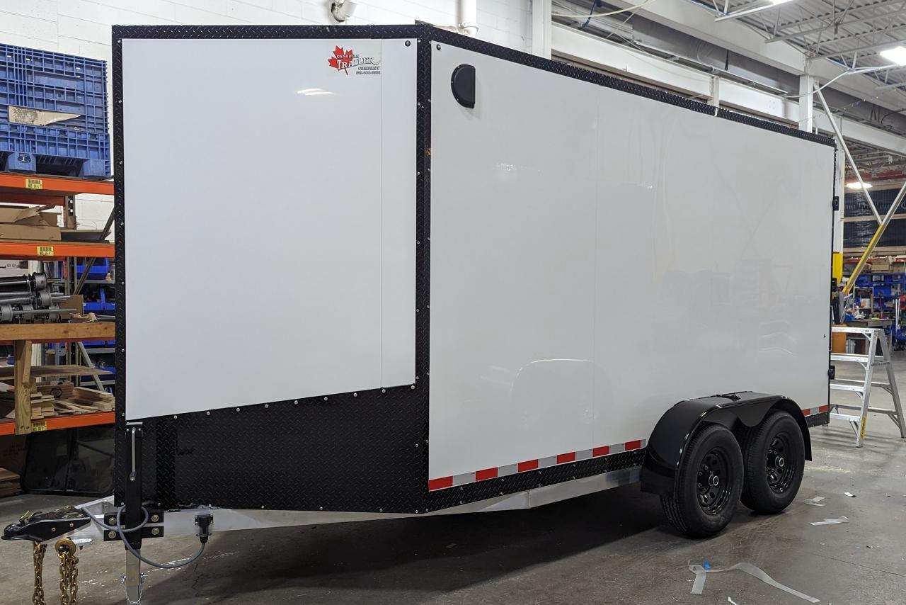 2024 Canadian Trailer Company 7x14 V Nose Cargo Trailer Aluminum Tandem Axle