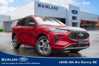 <p><strong><span style=font-family:Arial; font-size:18px;>Enveloped in the symphony of pure power and unrivaled luxury, your destiny awaits! Introducing the 2024 Ford Escape ST-Line, a brand new, never driven SUV thats waiting for you to take the helm..</span></strong></p> <p><strong><span style=font-family:Arial; font-size:18px;>This SUV is not just a vehicle; its an experience, a statement, and a lifestyle, all rolled into one impeccable package..</span></strong> <br> This fiery, red hot SUV is a perfect blend of style and substance.. Its exterior is bold and dynamic with sleek lines and a sporty edge.</p> <p><strong><span style=font-family:Arial; font-size:18px;>The alloy wheels add a touch of sophistication, while the spoiler hints at the beast that lies beneath the hood..</span></strong> <br> The power liftgate offers convenience like never before, and the illuminated entry ensures you never miss a step.. Step inside and youre greeted with a sport steering wheel, heated for your comfort, and a power driver seat that adjusts to your perfect driving position.</p> <p><strong><span style=font-family:Arial; font-size:18px;>The automatic temperature control ensures your journey is always pleasant, and the front dual-zone A/C keeps everyone happy..</span></strong> <br> Safety is paramount in this Ford Escape.. With features like ABS brakes, traction control, and multiple airbags, you can have peace of mind knowing that you and your loved ones are protected.</p> <p><strong><span style=font-family:Arial; font-size:18px;>The electronic stability, four-wheel independent suspension, and speed-sensing steering give you complete control on the road, even in challenging conditions..</span></strong> <br> The Escape is more than just a vehicle; its a technological marvel.. The smart device integration lets you stay connected, and the tracker system gives you peace of mind.</p> <p><strong><span style=font-family:Arial; font-size:18px;>The radio data system ensures youre always entertained, and the trip computer keeps you informed..</span></strong> <br> At Mainland Ford, we believe in making your car buying experience as smooth as possible.. We speak your language, and our team is always ready to help.</p> <p><strong><span style=font-family:Arial; font-size:18px;>So why wait? Embrace the future and escape the ordinary..</span></strong> <br> The 2024 Ford Escape ST-Line is not just a car; its a lifestyle.. As they say, The road to success and the road to failure are almost exactly the same.</p> <p><strong><span style=font-family:Arial; font-size:18px;>But with the Ford Escape, youre always on the road to success..</span></strong> <br> Remember, this is not just a vehicle; its your destiny waiting to be driven.. Visit us at Mainland Ford today and let your journey begin</p><hr />
<p><br />
To apply right now for financing use this link : <a href=https://www.mainlandford.com/credit-application/ target=_blank>https://www.mainlandford.com/credit-application/</a><br />
<br />
Book your test drive today! Mainland Ford prides itself on offering the best customer service. We also service all makes and models in our World Class service center. Come down to Mainland Ford, proud member of the Trotman Auto Group, located at 14530 104 Ave in Surrey for a test drive, and discover the difference!<br />
<br />
***All vehicle sales are subject to a $599 Documentation Fee, $149 Fuel Surcharge, $599 Safety and Convenience Fee, $500 Finance Placement Fee plus applicable taxes***<br />
<br />
VSA Dealer# 40139</p>

<p>*All prices are net of all manufacturer incentives and/or rebates and are subject to change by the manufacturer without notice. All prices plus applicable taxes, applicable environmental recovery charges, documentation of $599 and full tank of fuel surcharge of $76 if a full tank is chosen.<br />Other items available that are not included in the above price:<br />Tire & Rim Protection and Key fob insurance starting from $599<br />Service contracts (extended warranties) for up to 7 years and 200,000 kms<br />Custom vehicle accessory packages, mudflaps and deflectors, tire and rim packages, lift kits, exhaust kits and tonneau covers, canopies and much more that can be added to your payment at time of purchase<br />Undercoating, rust modules, and full protection packages<br />Flexible life, disability and critical illness insurances to protect portions of or the entire length of vehicle loan?im?im<br />Financing Fee of $500 when applicable<br />Prices shown are determined using the largest available rebates and incentives and may not qualify for special APR finance offers. See dealer for details. This is a limited time offer.</p>