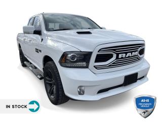 Affordability Meets Reliability with this 2018 Ram 1500 Sport!!! 

With the striking Bright White Clearcoat exterior of this 4D Quad Cab, powered by the robust HEMI 5.7L, V8 Multi Displacement VVT engine and paired with an 8-Speed Automatic transmission, promises a thrilling driving experience. Engage the 4WD capability, and this Ram 1500 Sport becomes a versatile companion ready to conquer diverse terrains.

SOLD AS TRADED, offering the opportunity for you to certify, and save!

Make your dream a reality with the exceptional assistance from Barrie Chrysler Dodge Jeep Ram LTD!!! <p></p>

<h4>AS-IS PRE-OWNED VEHICLE</h4>

<p>The buyer of this vehicle will be responsible for all costs associated with passing a Ministry of Transportation Safety Inspection, which is needed to license a vehicle in the Province of Ontario. We are offering this vehicle at a reduced price, as the buyer will be responsible for all costs associated with making this vehicle roadworthy. We have not inspected this vehicle mechanically and do not know what repairs/costs are involved in getting it roadworthy. It may or may not have mechanical, cosmetic, safety and/or emissions issues. By allowing you to choose where and how you want the certifications completed, you have an opportunity to save money!</p>

<p>This vehicle is being sold AS-IS, unfit, not e-tested, and is not represented as being in roadworthy condition, mechanically sound or maintained at any guaranteed level of quality. The vehicle may not be fit for use as a means of transportation and may require substantial repairs at the purchasers expense. It may not be possible to register the vehicle to be driven in its current condition. This vehicle does not qualify for AutoIQs 7-Day Money Back Guarantee</p>

<p>SPECIAL NOTE: This vehicle is reserved for AutoIQs retail customers only. Please, no dealer calls. Errors and omissions excepted.</p>

<p>*As-traded, specialty or high-performance vehicles are excluded from the 7-Day Money Back Guarantee Program (including, but not limited to Ford Shelby, Ford mustang GT, Ford Raptor, Chevrolet Corvette, Camaro 2SS, Camaro ZL1, V-Series Cadillac, Dodge/Jeep SRT, Hyundai N Line, all electric models)</p>

<p>INSGMT</p>