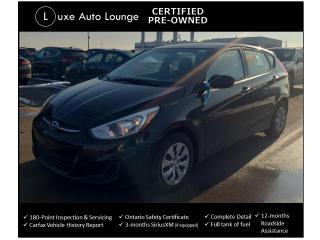 <p>Check out this fuel-efficient, well-equipped and capable Hyundai Accent hatchback! Features include: automatic transmission, power group, heated seats, bluetooth hands-free, cruise control, air conditioning, folding rear seats and more!</p><p><span style=font-size: 16px; caret-color: #333333; color: #333333; font-family: Work Sans, sans-serif; white-space: pre-wrap; -webkit-text-size-adjust: 100%; background-color: #ffffff;>This vehicle comes Luxe certified pre-owned, which includes: 180-point inspection & servicing, oil lube and filter change, minimum 50% material remaining on tires and brakes, Ontario safety certificate, complete interior and exterior detailing, Carfax Verified vehicle history report, guaranteed one key (additional keys may be purchased at time of sale), FREE 90-day SiriusXM satellite radio trial (on factory-equipped vehicles) & full tank of fuel!</span></p><p><span style=font-size: 16px; caret-color: #333333; color: #333333; font-family: Work Sans, sans-serif; white-space: pre-wrap; -webkit-text-size-adjust: 100%; background-color: #ffffff;>Priced at ONLY $122 bi-weekly with $1500 down over 48 months at 9.49% (cost of borrowing is $1999 per $10000 financed) OR cash purchase price of $11900 (both prices are plus HST and licensing). Call today and book your test drive appointment!</span></p>