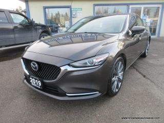 Used 2019 Mazda MAZDA6 LOADED GRAND-TOURING-VERSION 5 PASSENGER 2.5L - DOHC.. NAVIGATION.. POWER SUNROOF.. LEATHER.. HEATED SEATS & WHEEL.. BACK-UP CAMERA.. for sale in Bradford, ON
